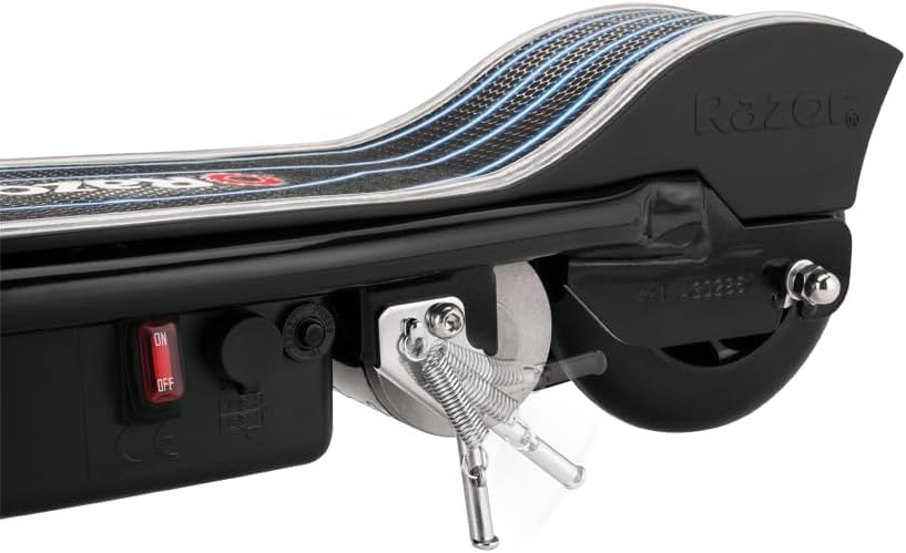 Razor E100 Glow Electric Scooter for Kids Age 8 and Up, LED Light-Up Deck, 8" Air-filled Front Tire, Up to 40 min Continuous Ride Time