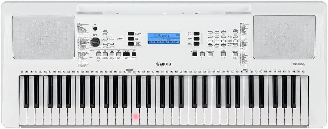 Yamaha EZ-300 61-Key Keyboard White Touch Sensitive used from JAPAN