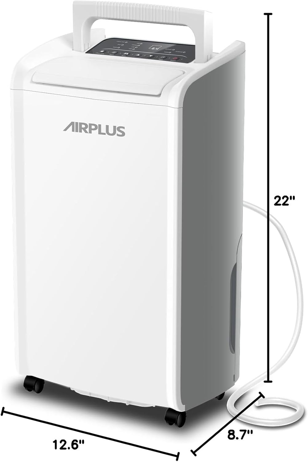 AIRPLUS 4,500 Sq.Ft 70 Pint Dehumidifier for Basements and Home-with Drain Hose,Efficient,Energy-with Dual Protection and 4 Smart Modes,24H Timer,Defrost,for Large room