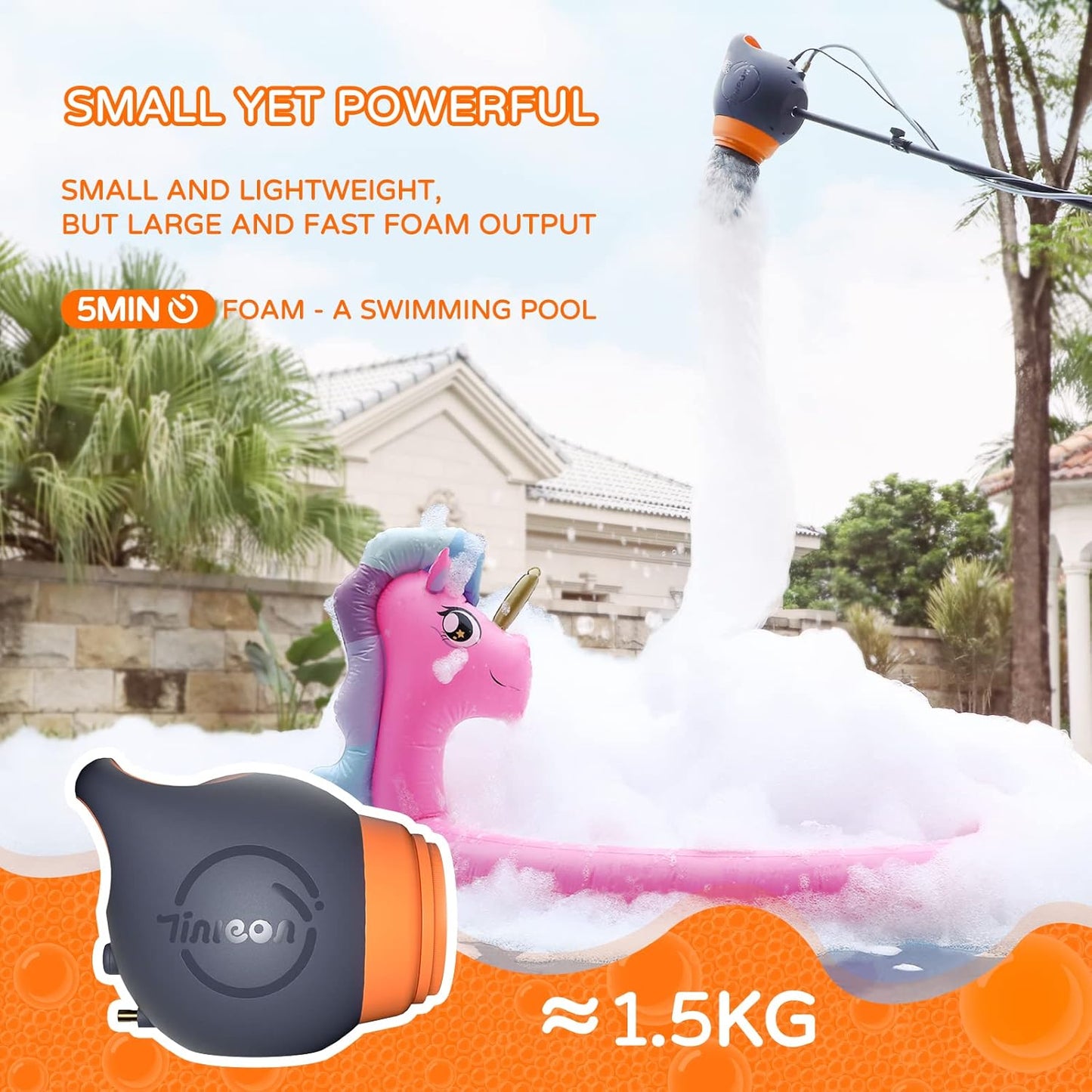 Foam Machine for Kids - Easy to Use Foam Making Toy with Large Foam Production Perfect for Birthdays Celebrations and Backyard Events