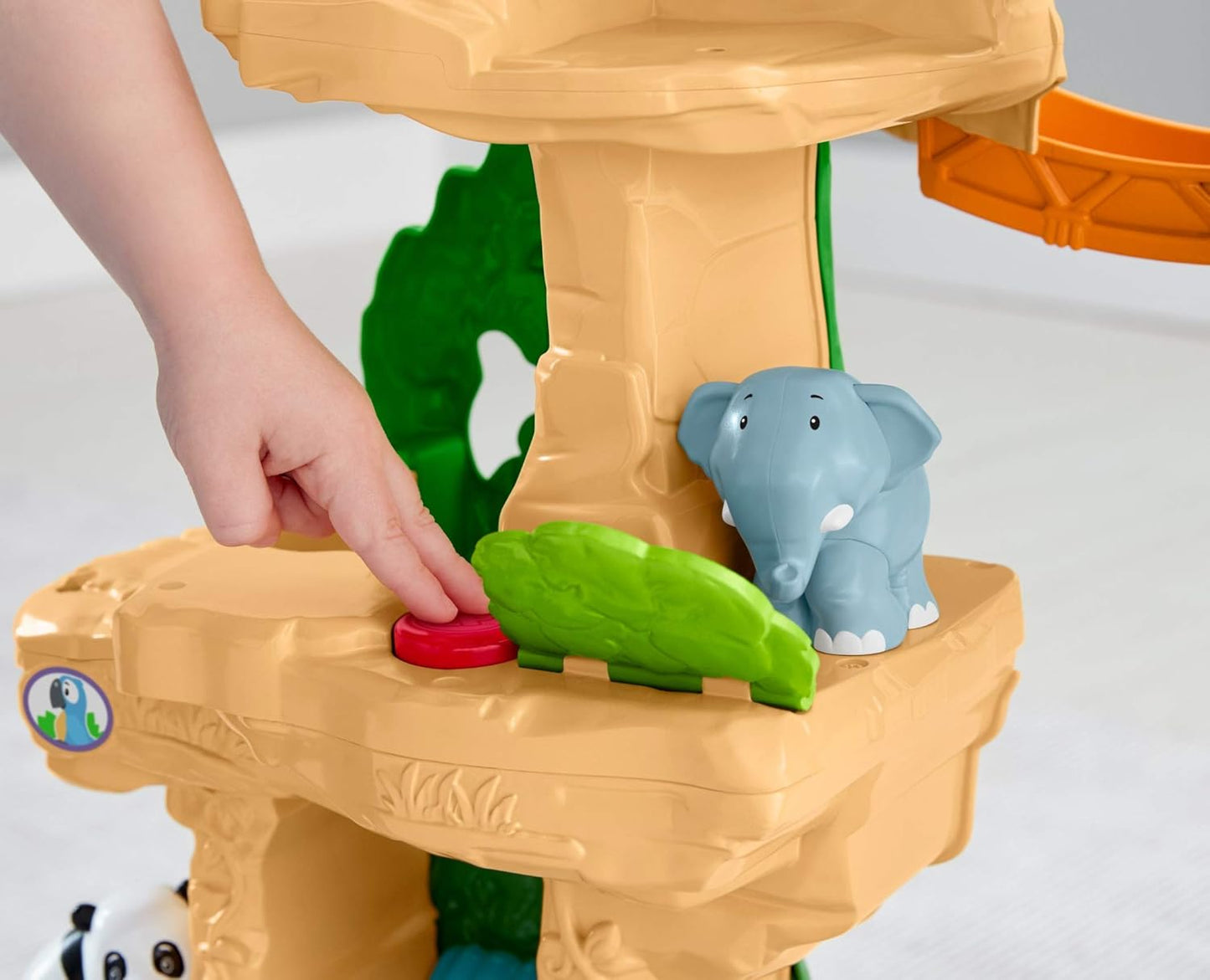 Fisher-Price Little People Toddler Toy Share & Care Safari 2-Ft Tall Playset with Lights Sounds & 7 Figures for Pretend Play Ages 1+ years