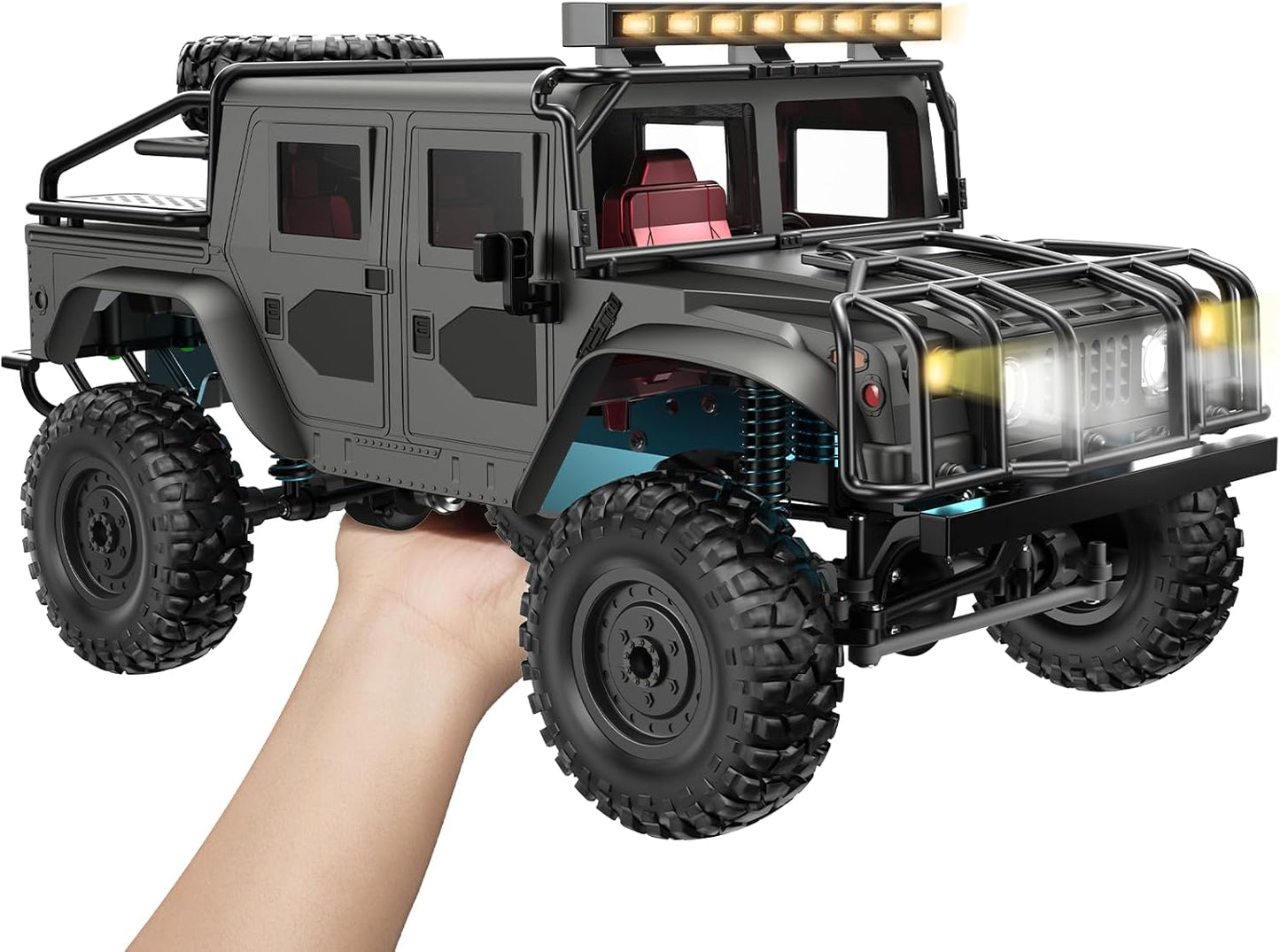 BOX Damage 1:12 Scale All-Terrain Remote Control Car, 4WD RC Cars with 2.4 GHz, RC Climbing Truck, IPX4 Waterproof Off-Road Vehicle