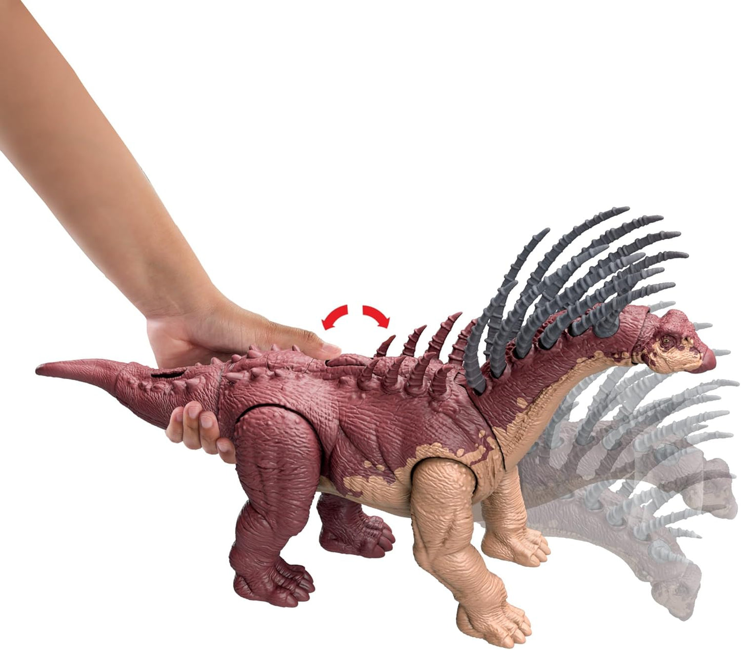 Mattel Jurassic World Gigantic Trackers Action Figure, Bajadasaurus Dinosaur Toy with Rampage Neck Attack, Evolution Spikes, Tail Whip & Digital Play
