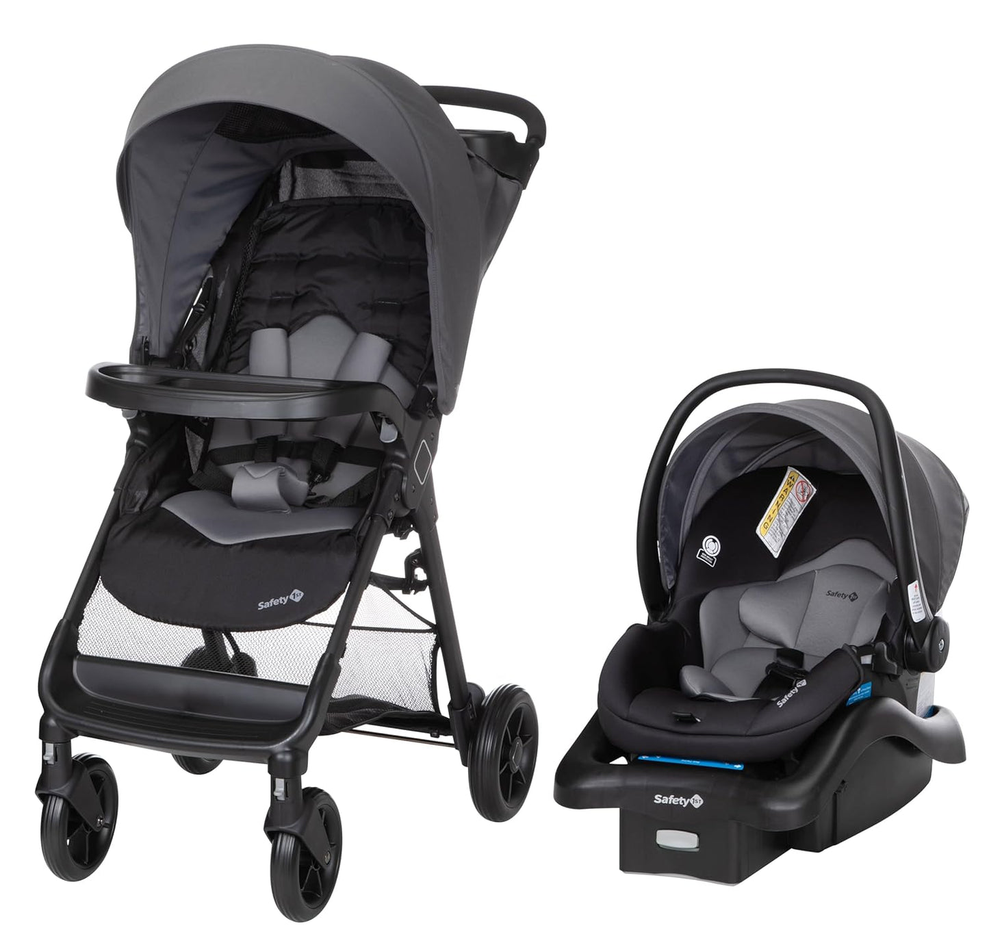 Safety 1st Smooth Ride Travel System Stroller and Car Seat OnBoard™ FLX - Efficient Infant Car Seat Stroller and Infant Car Seat and Stroller Combo, Monument