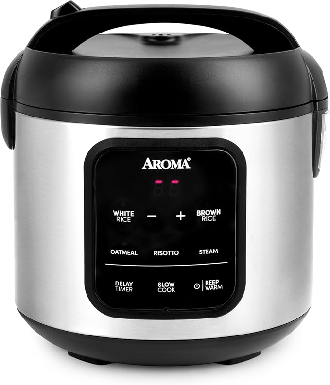 AROMA® Digital Rice Cooker, 4-Cup (Uncooked) / 8-Cup (Cooked)