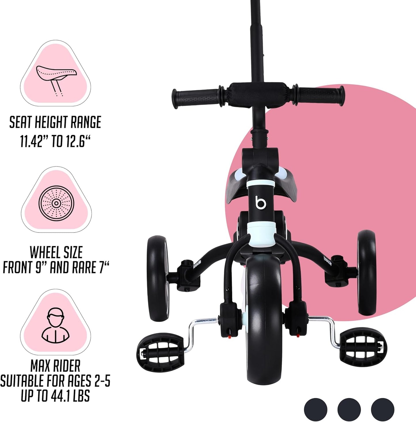 Banana bike Baby Balance Bike - Tricycle for Toddlers - Kids Trike and Bike - Balance Bike Plastic - Removable Pedals and Adjustable Handlebar and Seat