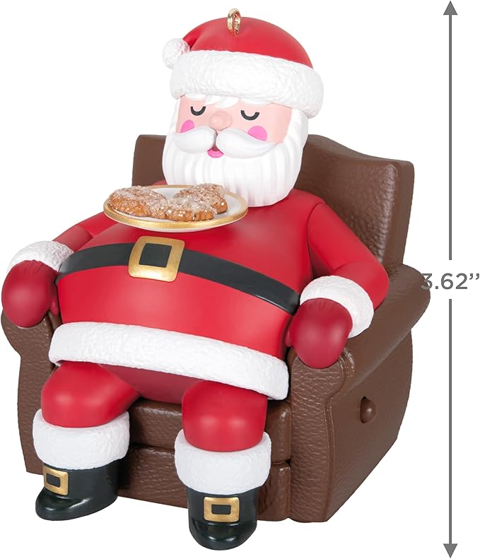 BOX Damages Hallmark Keepsake Christmas Ornament, Snoring Santa With Sound and Motion, Santa Collectors Gifts