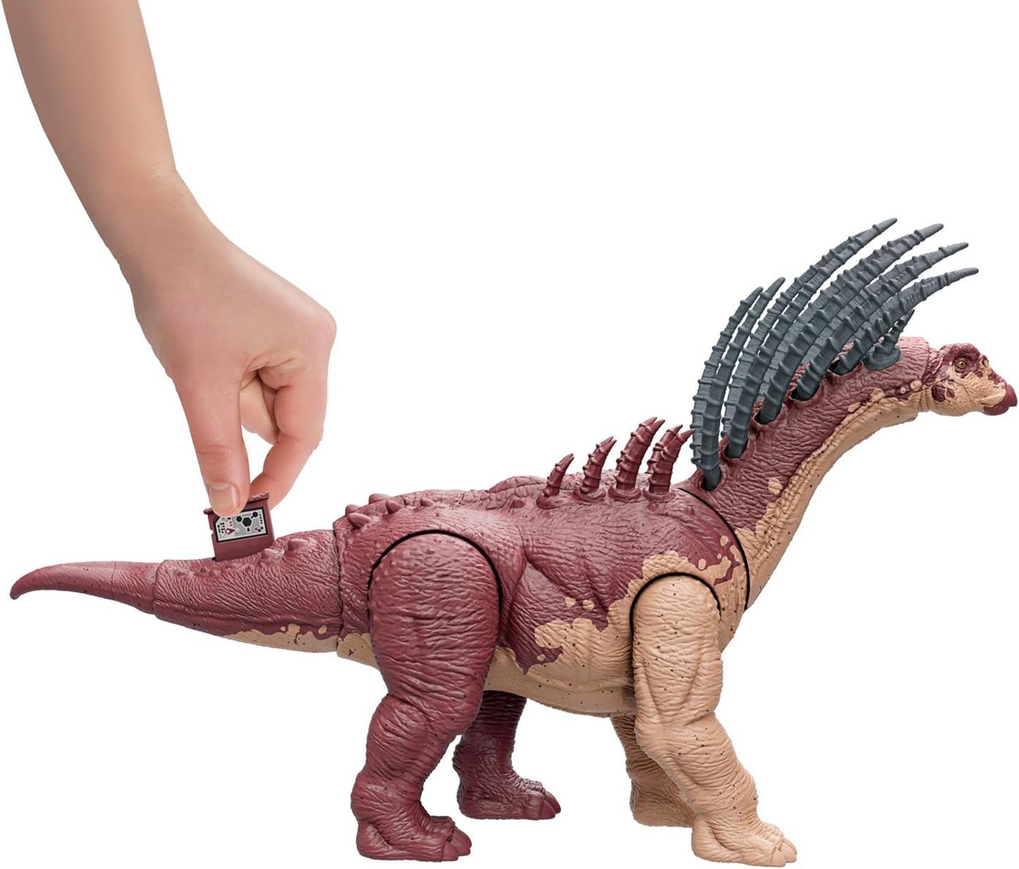 Mattel Jurassic World Gigantic Trackers Action Figure, Bajadasaurus Dinosaur Toy with Rampage Neck Attack, Evolution Spikes, Tail Whip & Digital Play