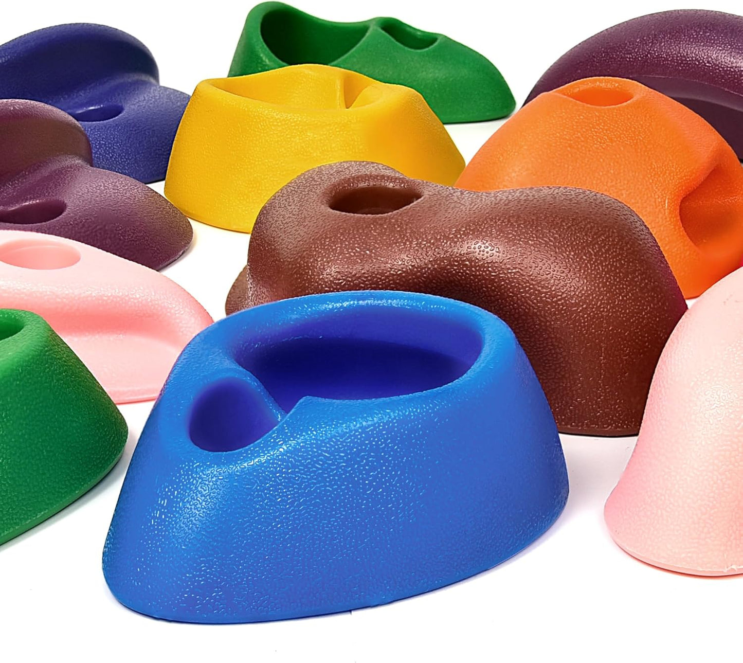 TOPNEW 32 Rock Climbing Holds Multi Size for Kids, Adult Rock Wall Holds Climbing Rock Wall Grips for Indoor and Outdoor Playground Play Set - Includes 2 Inch Mounting Hardware