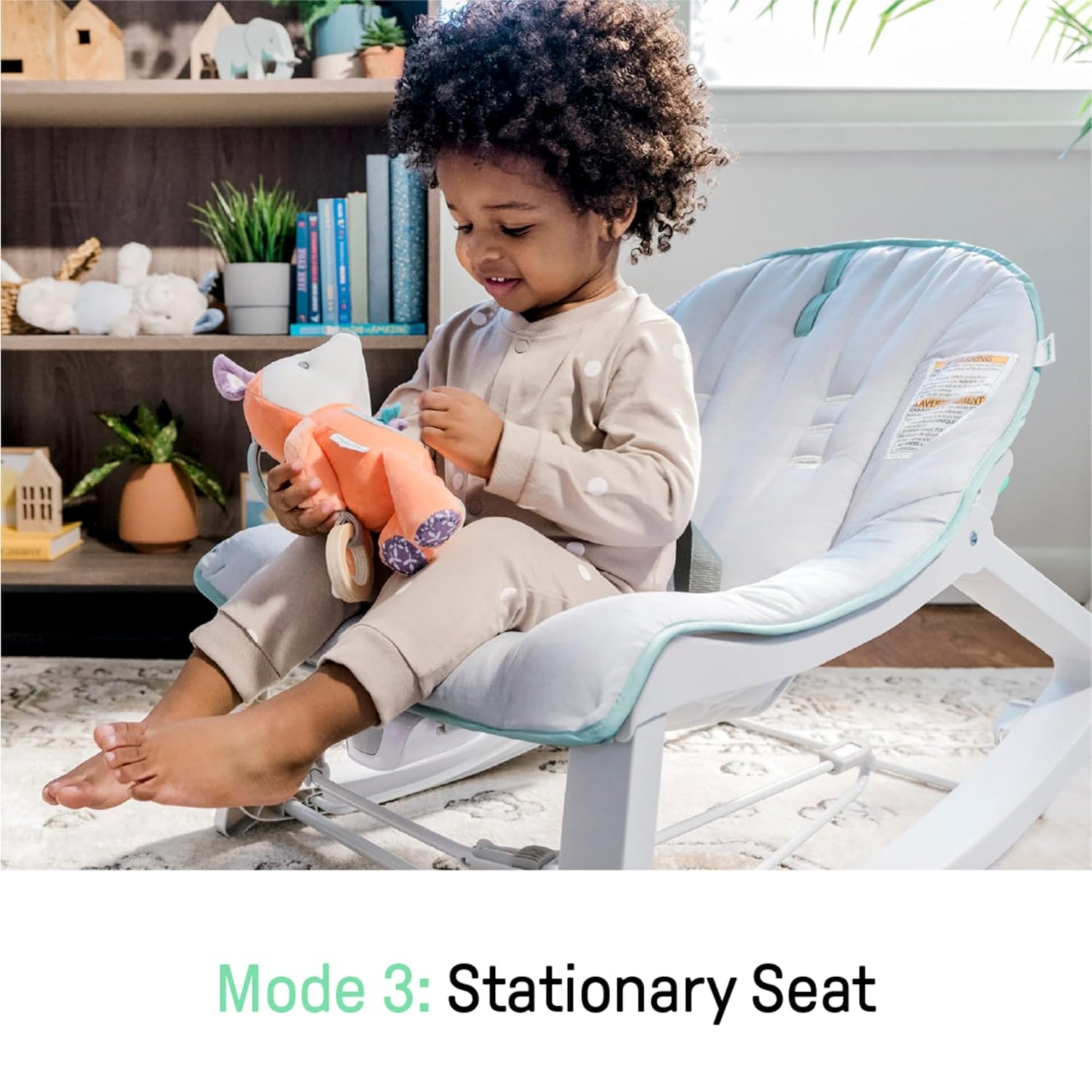 Ingenuity Keep Cozy 3-in-1 Grow with Me Vibrating Baby Bouncer, Seat & Infant to Toddler Rocker, Vibrations & -Toy Bar, 0-30 Months Up to 40 lbs