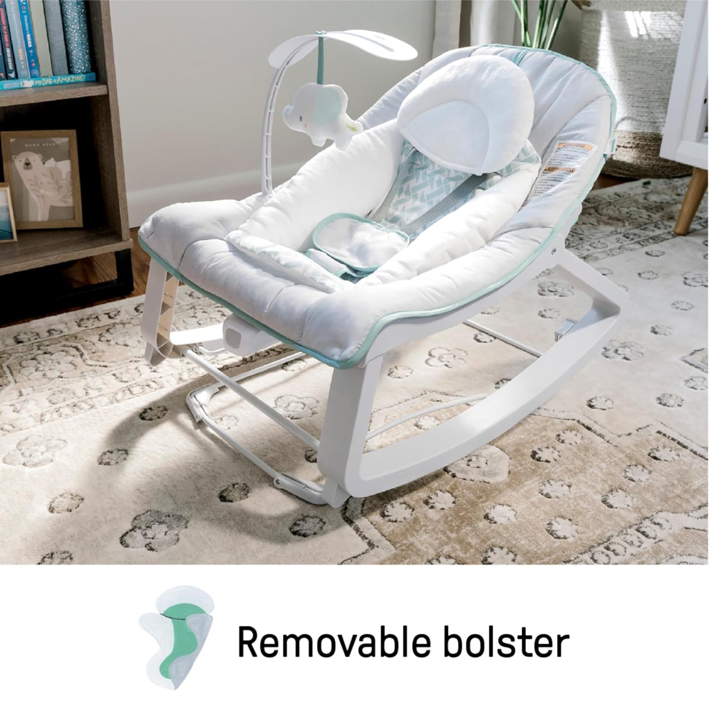 Ingenuity Keep Cozy 3-in-1 Grow with Me Vibrating Baby Bouncer, Seat & Infant to Toddler Rocker, Vibrations & -Toy Bar, 0-30 Months Up to 40 lbs