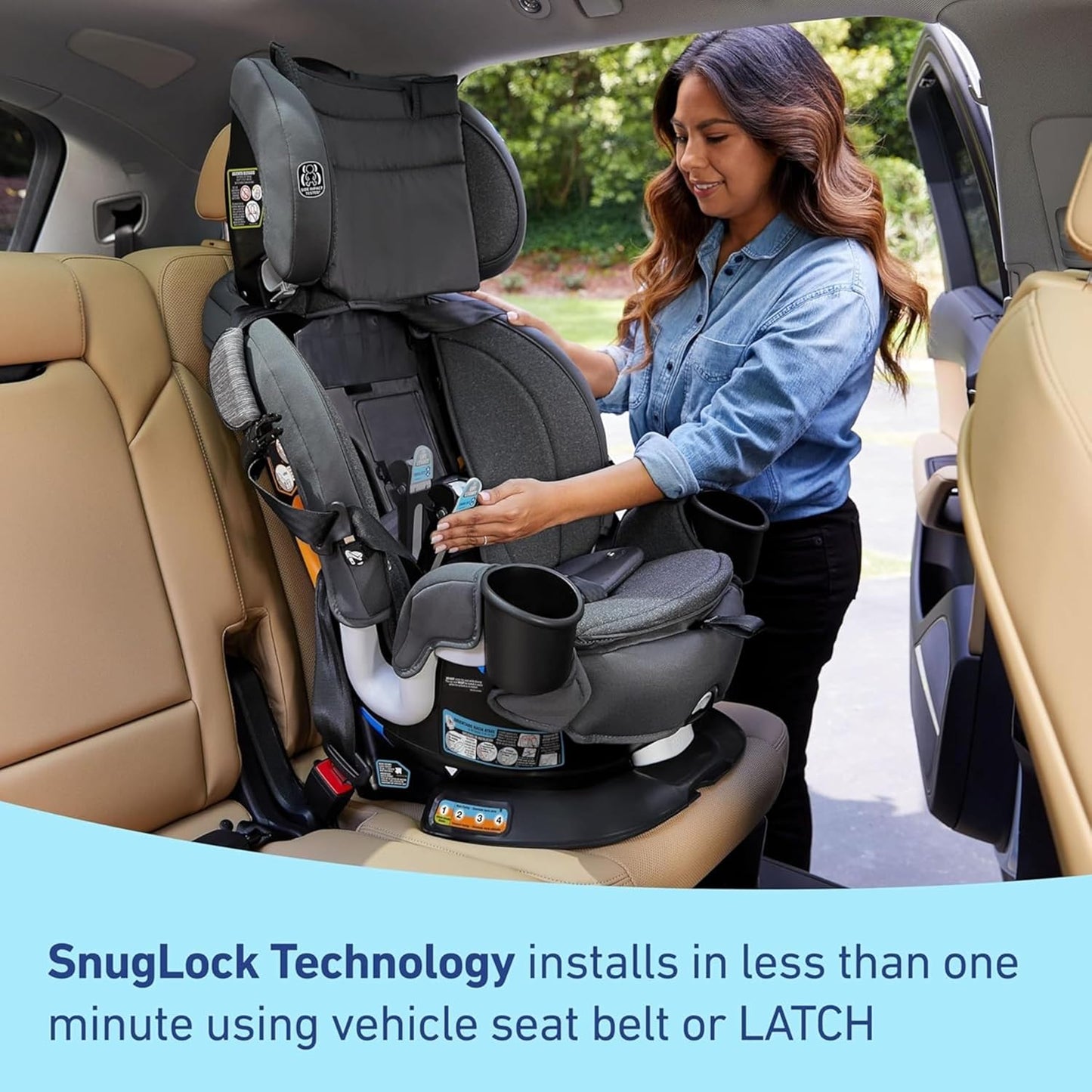 OPEN BOX Graco Turn2Me 3-in-1 Rotating Convertible Car Seat, Rear to Forward Facing & Highback Booster, Easy Installation, Brighton