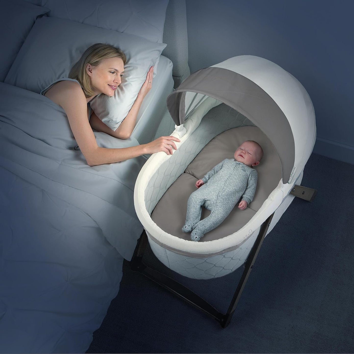 Ingenuity DreamComfort FoldAway Rocking Portable Wood Bassinet - Carrington