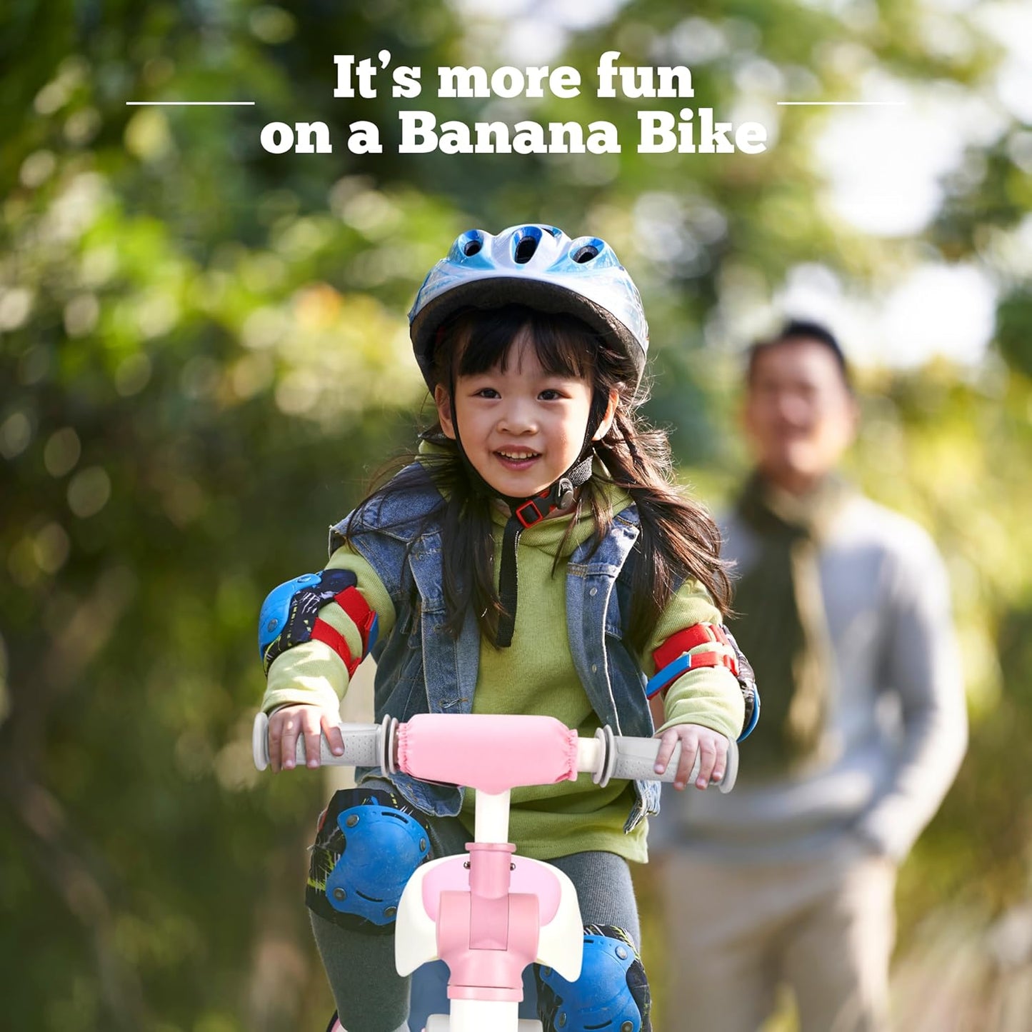 Banana bike Baby Balance Bike - Tricycle for Toddlers - Kids Trike and Bike - Balance Bike Plastic - Removable Pedals and Adjustable Handlebar and Seat Pink