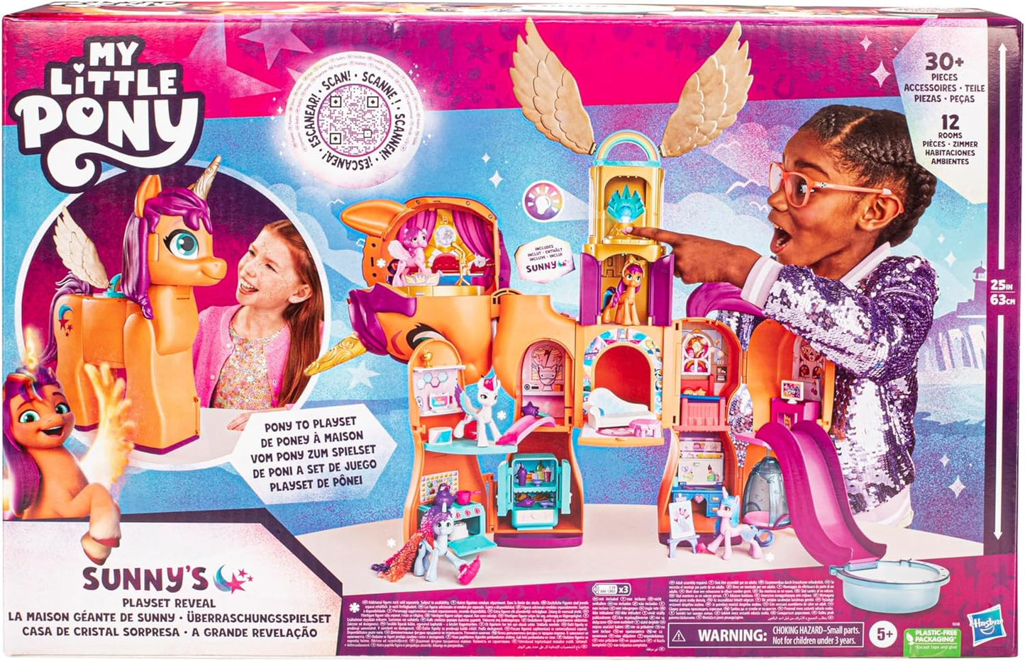 My Little Pony Toys, Sunny's Playset Reveal, 25-Inch-Tall Transforming Doll Playsets and Interactive Toys for 5 Year Old Girls & Boys