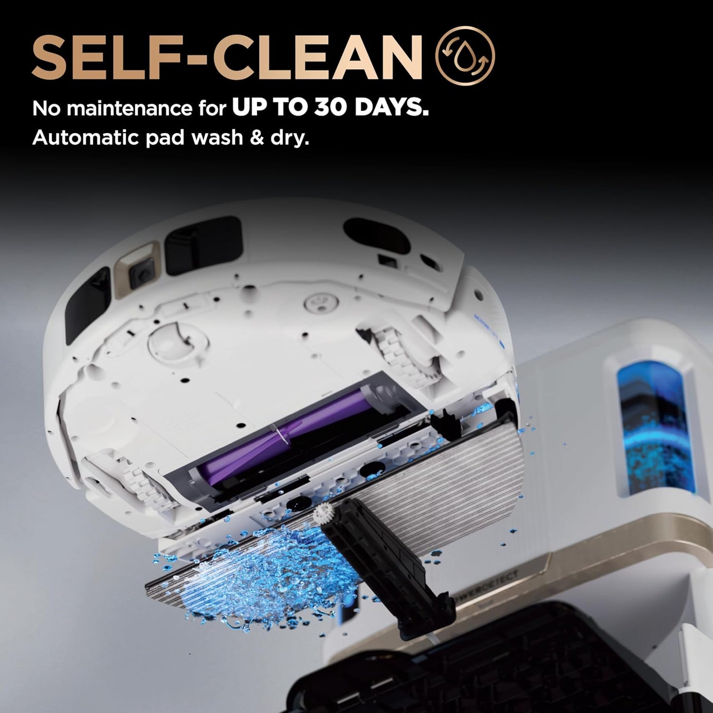 Shark Robot Vacuum & Mop Combo, PowerDetect NeverTouch Pro, Self-Emptying, Self-Refill with Self-Clean Pad Wash & Dry, 60-Day Debris Capacity, 30-Day Refill Tank, 5 PowerDetect Technologies, AV2800ZE
