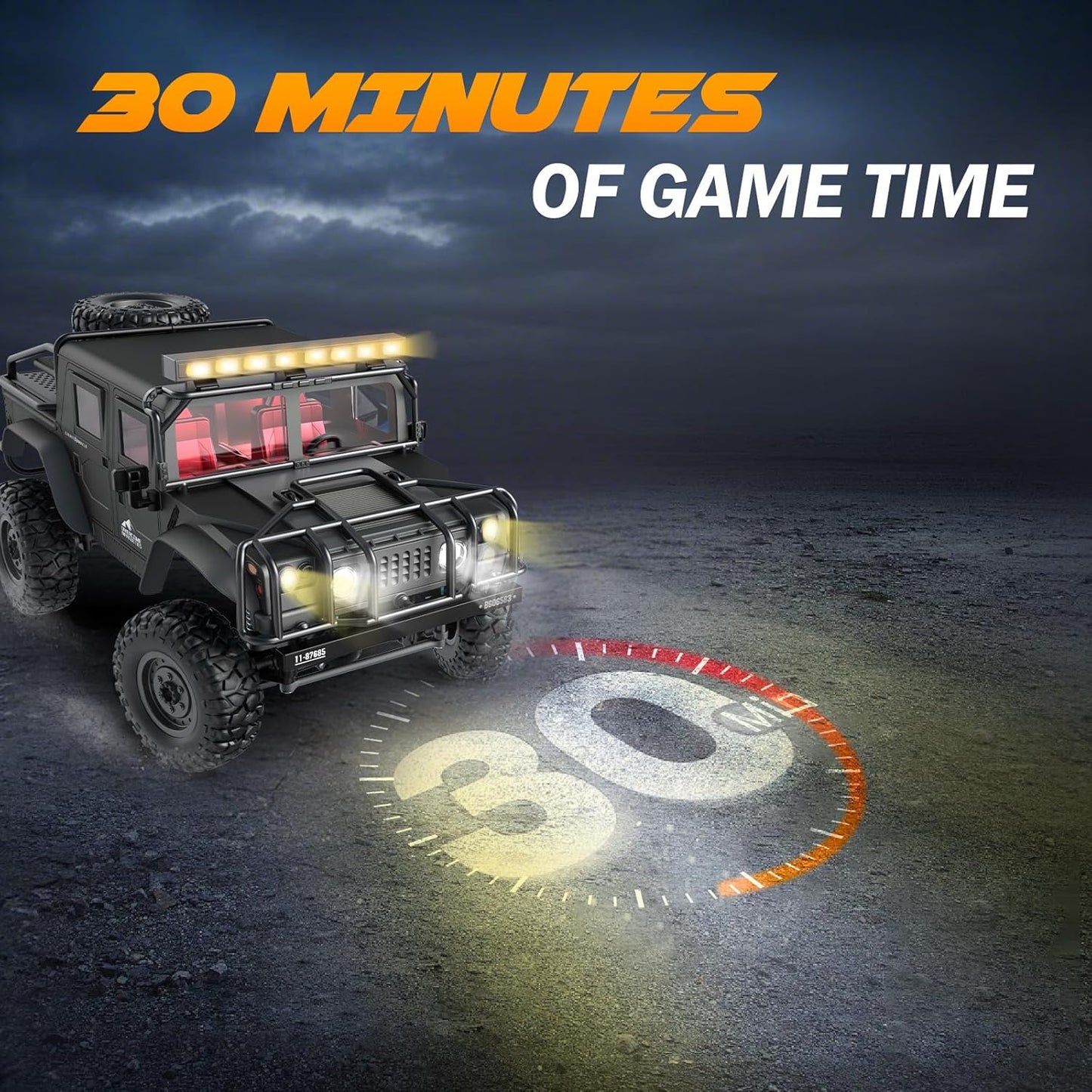 BOX Damage 1:12 Scale All-Terrain Remote Control Car, 4WD RC Cars with 2.4 GHz, RC Climbing Truck, IPX4 Waterproof Off-Road Vehicle