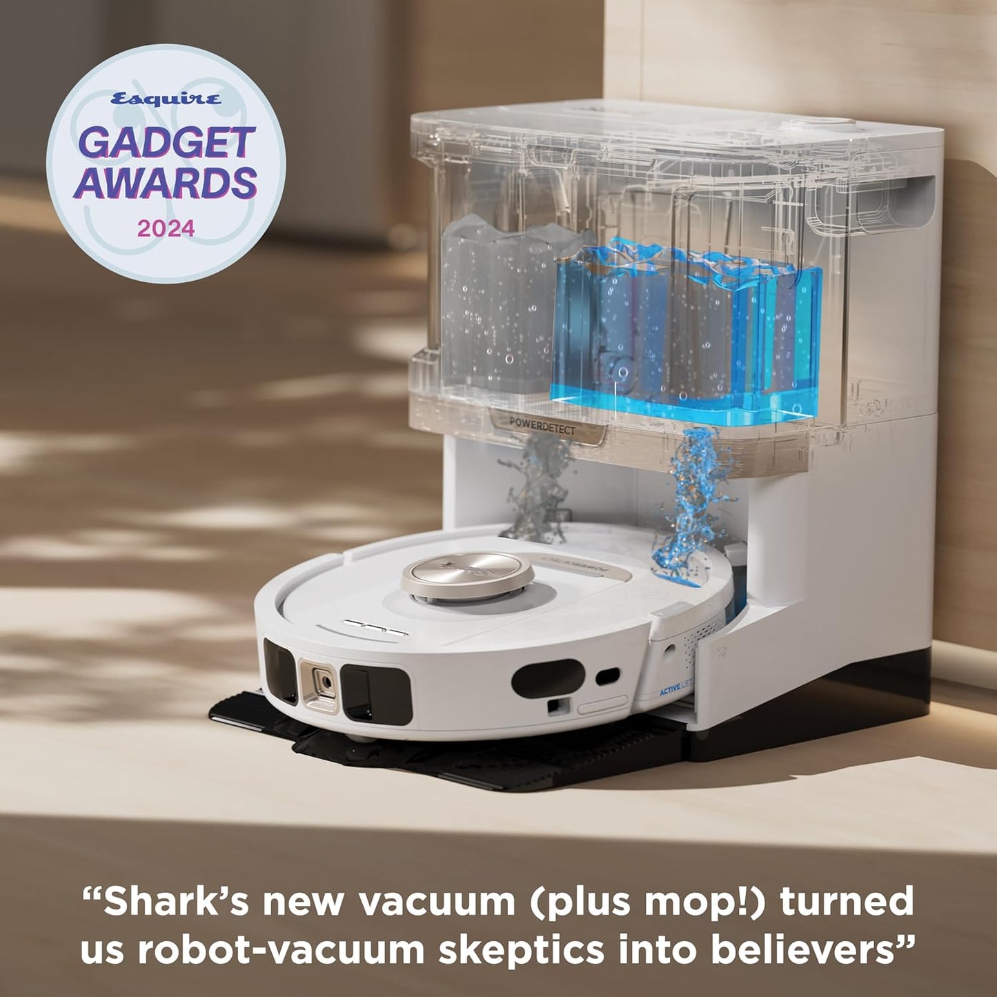 Shark Robot Vacuum & Mop Combo, PowerDetect NeverTouch Pro, Self-Emptying, Self-Refill with Self-Clean Pad Wash & Dry, 60-Day Debris Capacity, 30-Day Refill Tank, 5 PowerDetect Technologies, AV2800ZE