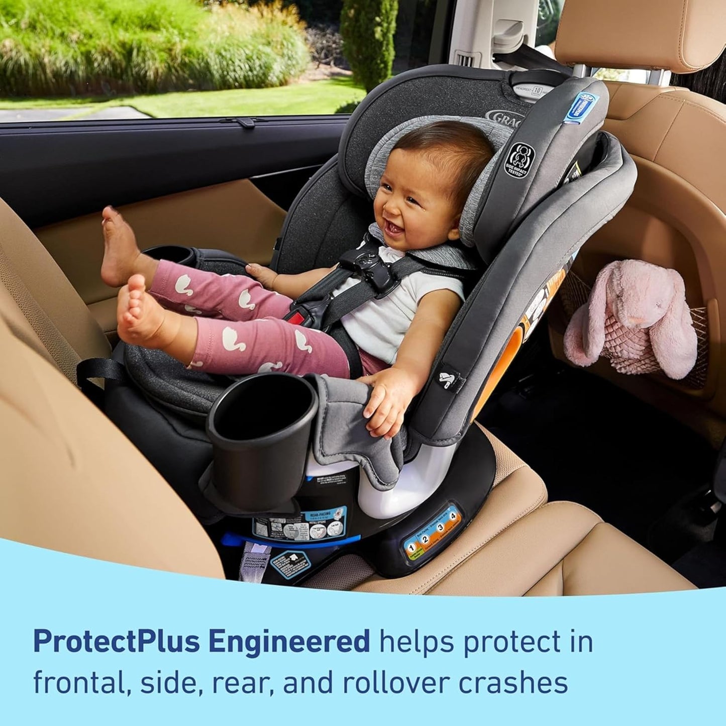 OPEN BOX Graco Turn2Me 3-in-1 Rotating Convertible Car Seat, Rear to Forward Facing & Highback Booster, Easy Installation, Brighton