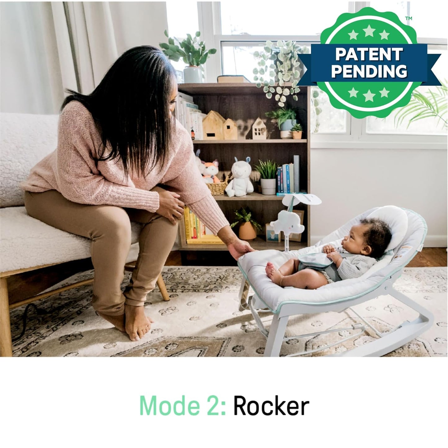 Ingenuity Keep Cozy 3-in-1 Grow with Me Vibrating Baby Bouncer, Seat & Infant to Toddler Rocker, Vibrations & -Toy Bar, 0-30 Months Up to 40 lbs
