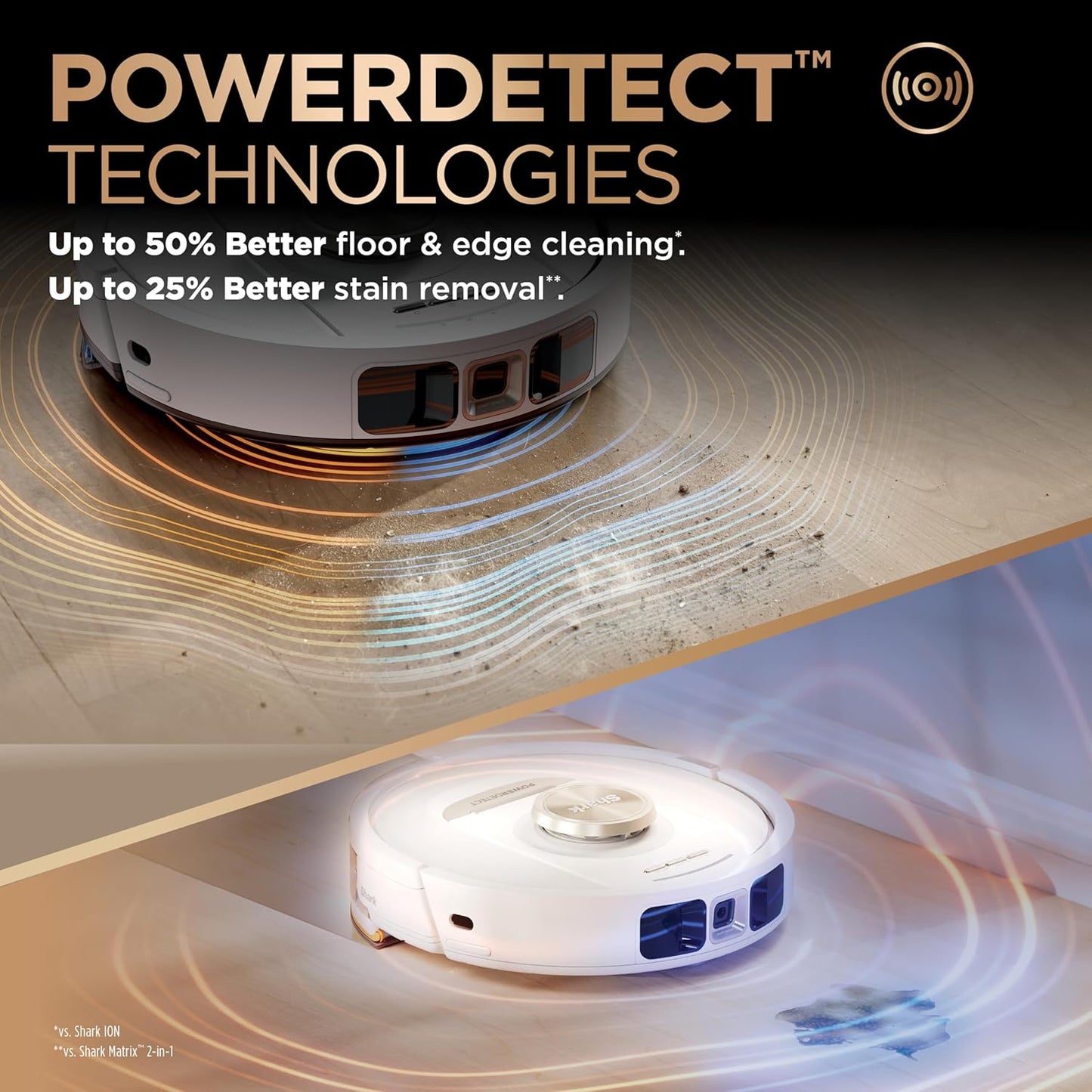 Shark Robot Vacuum & Mop Combo, PowerDetect NeverTouch Pro, Self-Emptying, Self-Refill with Self-Clean Pad Wash & Dry, 60-Day Debris Capacity, 30-Day Refill Tank, 5 PowerDetect Technologies, AV2800ZE