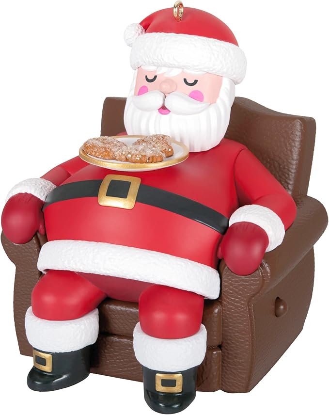 BOX Damages Hallmark Keepsake Christmas Ornament, Snoring Santa With Sound and Motion, Santa Collectors Gifts