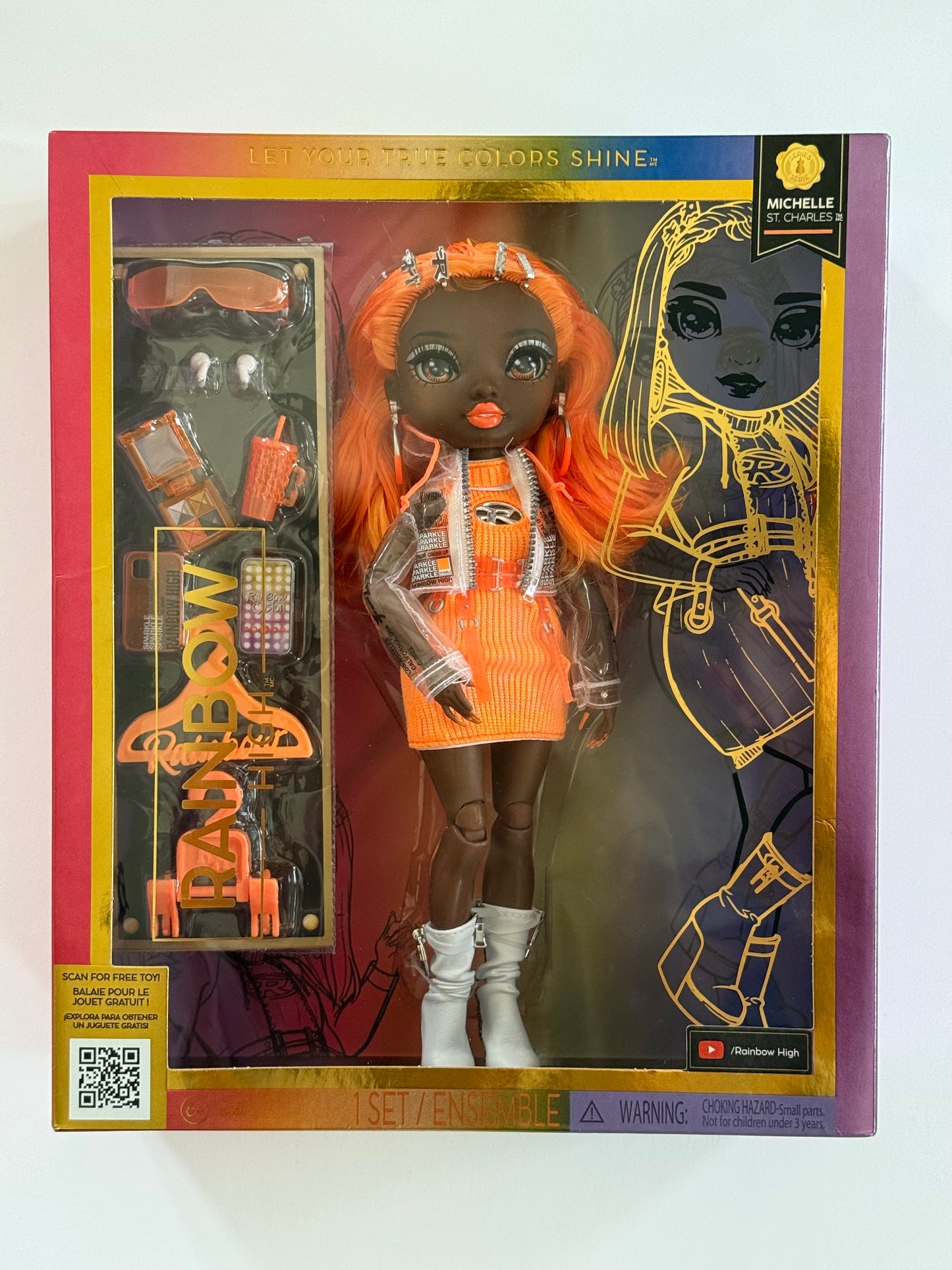 Rainbow High Michelle St. Charles Series 5 Stunning Orange Fashion Doll