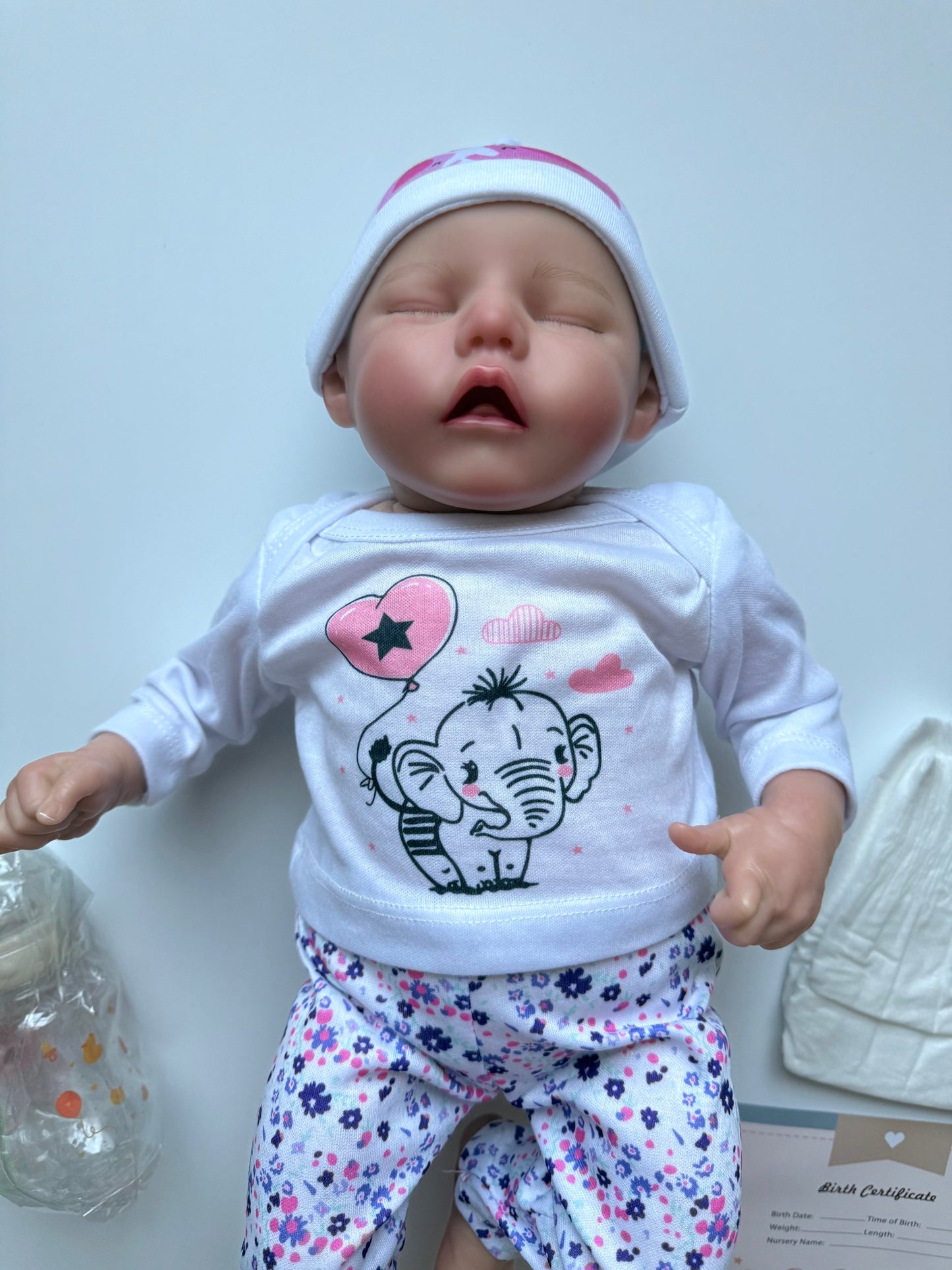 Reborn Baby Dolls That Lifelike -17 inch Full Body Silicone Sleeping Baby Girl Handmade Face Realistic Body Details for Children Gift