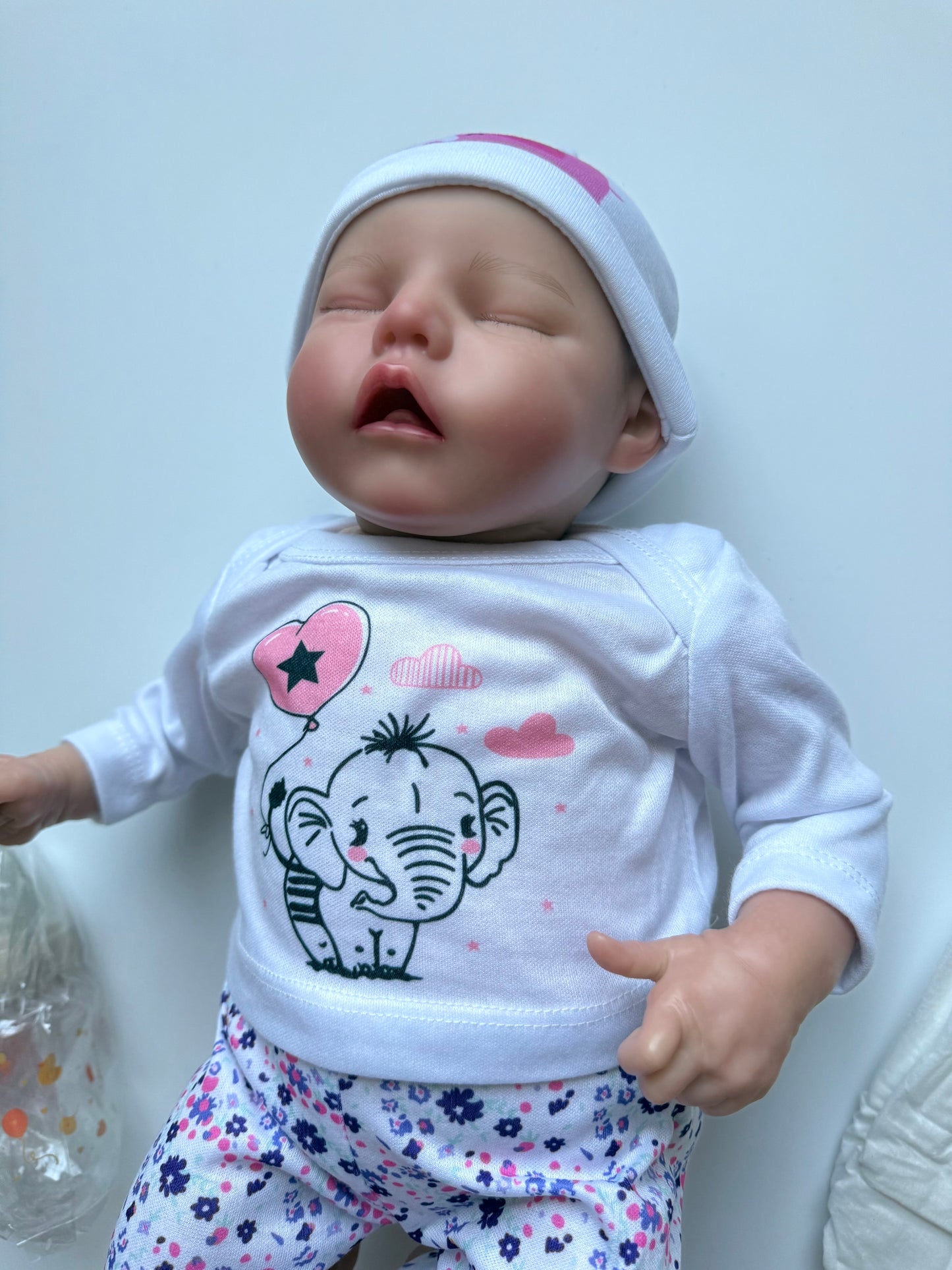 Reborn Baby Dolls That Lifelike -17 inch Full Body Silicone Sleeping Baby Girl Handmade Face Realistic Body Details for Children Gift