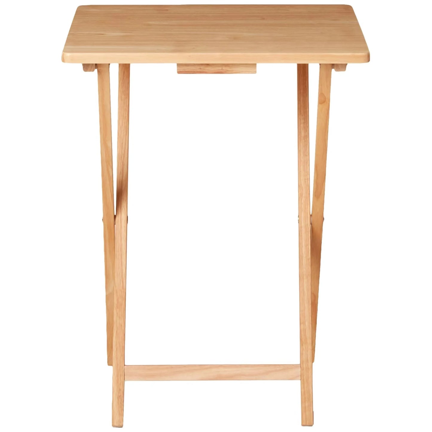 (2 pack) Mainstays Indoor Single Folding TV Tray Table Natural L 19 x W 15 x H 26 inches