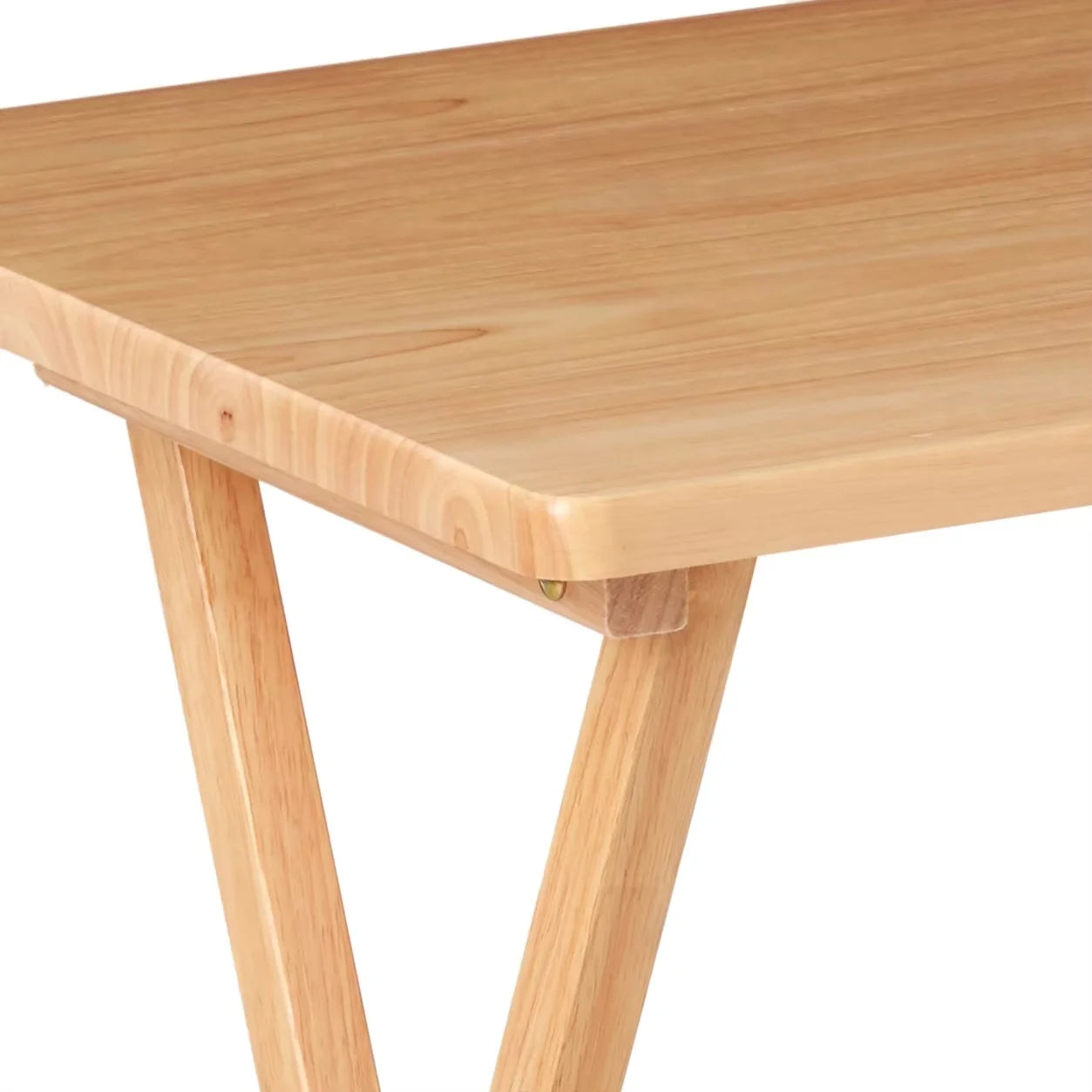 (2 pack) Mainstays Indoor Single Folding TV Tray Table Natural L 19 x W 15 x H 26 inches
