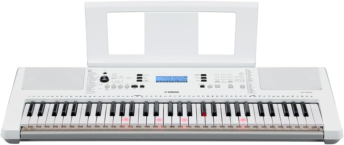 Yamaha EZ-300 61-Key Keyboard White Touch Sensitive used from JAPAN