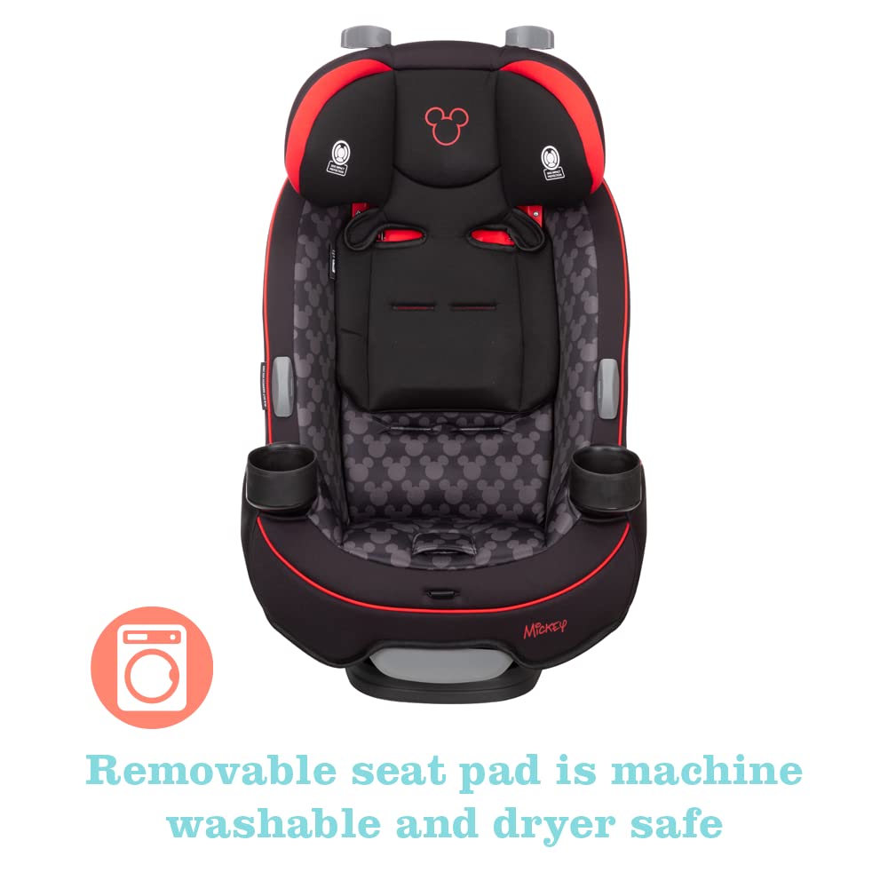 Disney Convertible Car Seat, Rear Facing 5-40 pounds, Forward Facing 30-65 pounds, Booster 40-100 lbs, Convert From Infant to Toddler, Simply Mickey