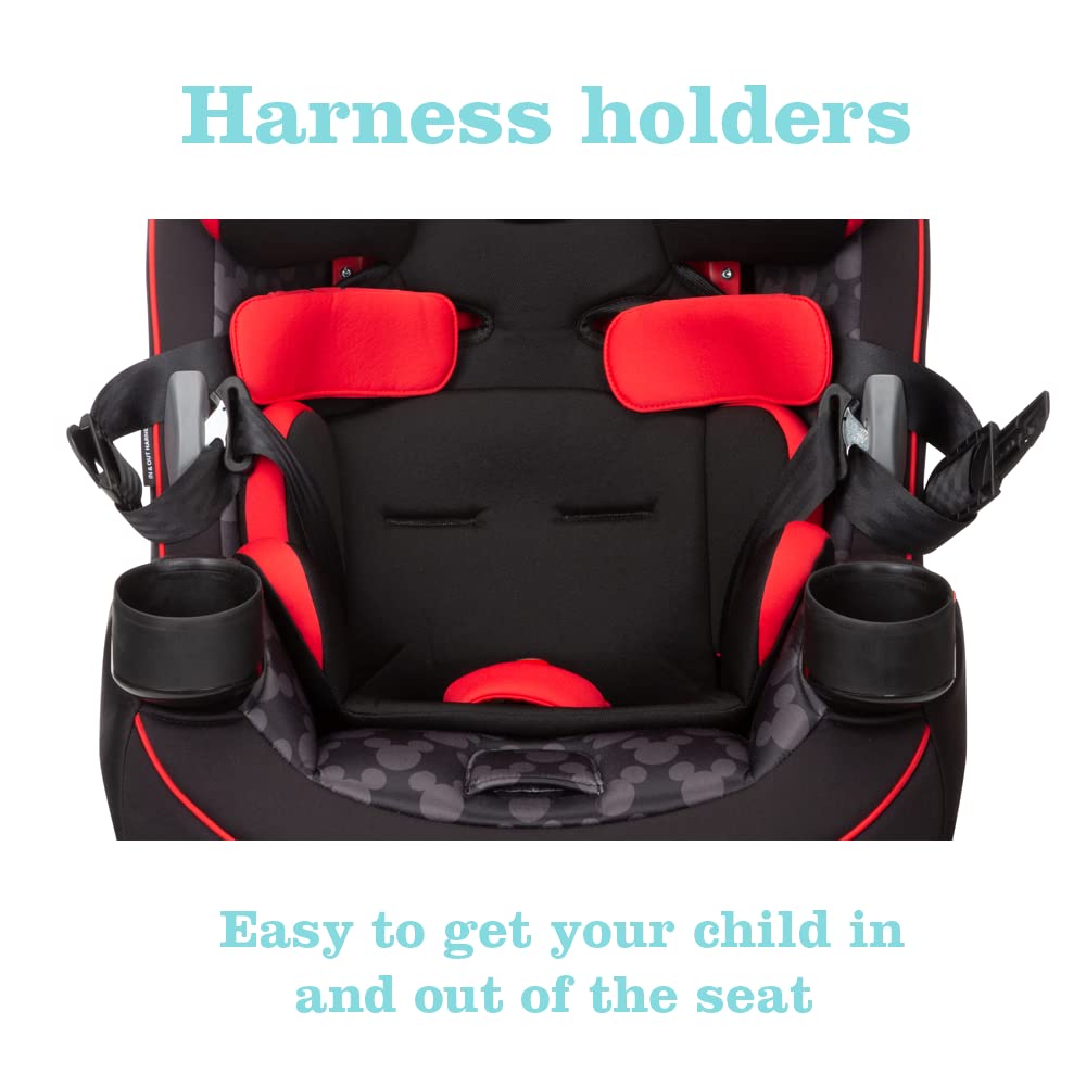 Disney Convertible Car Seat, Rear Facing 5-40 pounds, Forward Facing 30-65 pounds, Booster 40-100 lbs, Convert From Infant to Toddler, Simply Mickey