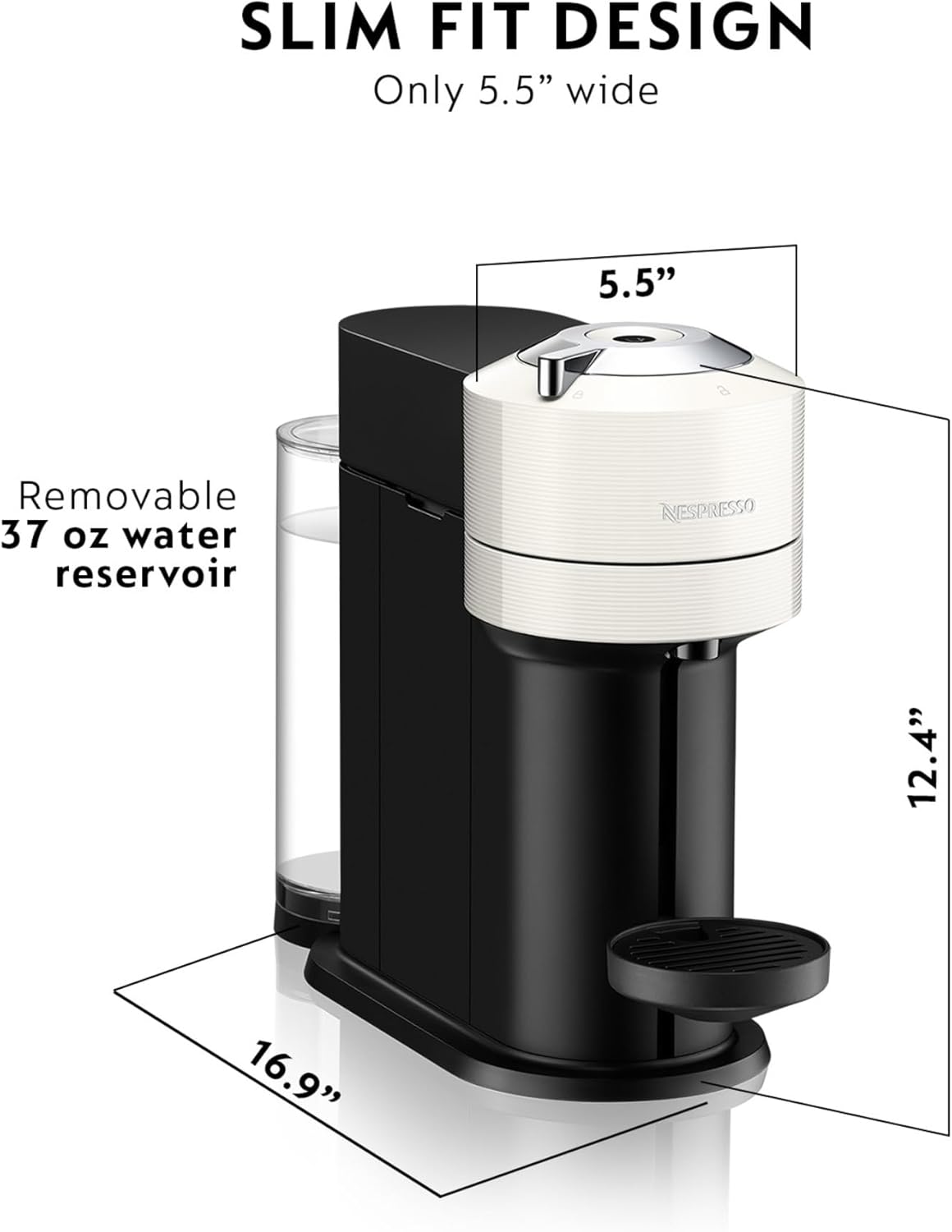 Nespresso Vertuo Next Coffee and Espresso Machine by De'Longhi