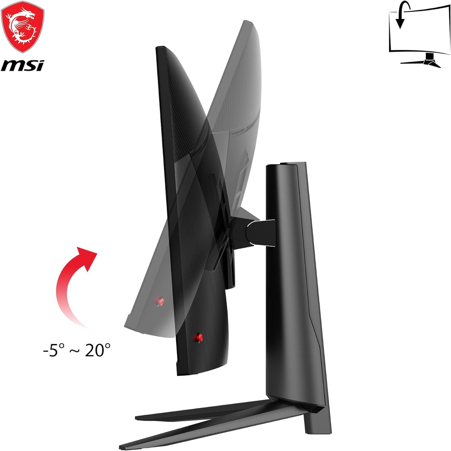 MSI MAG401QR 40 Gaming Monitor 3440 x 1440(UWQHD) IPS 155Hz FreeSync Premium HDR400 HDMI Displayport USB C TiltBlack