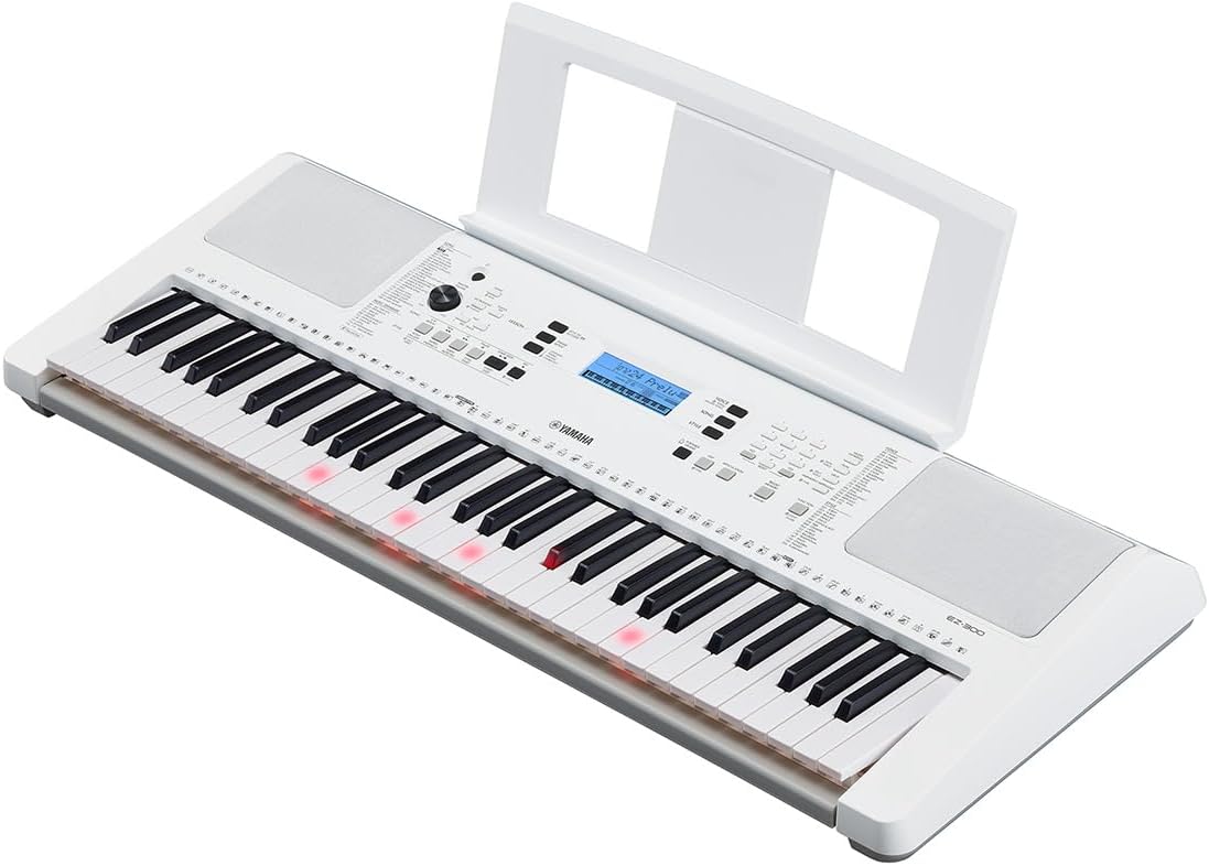 Yamaha EZ-300 61-Key Keyboard White Touch Sensitive used from JAPAN