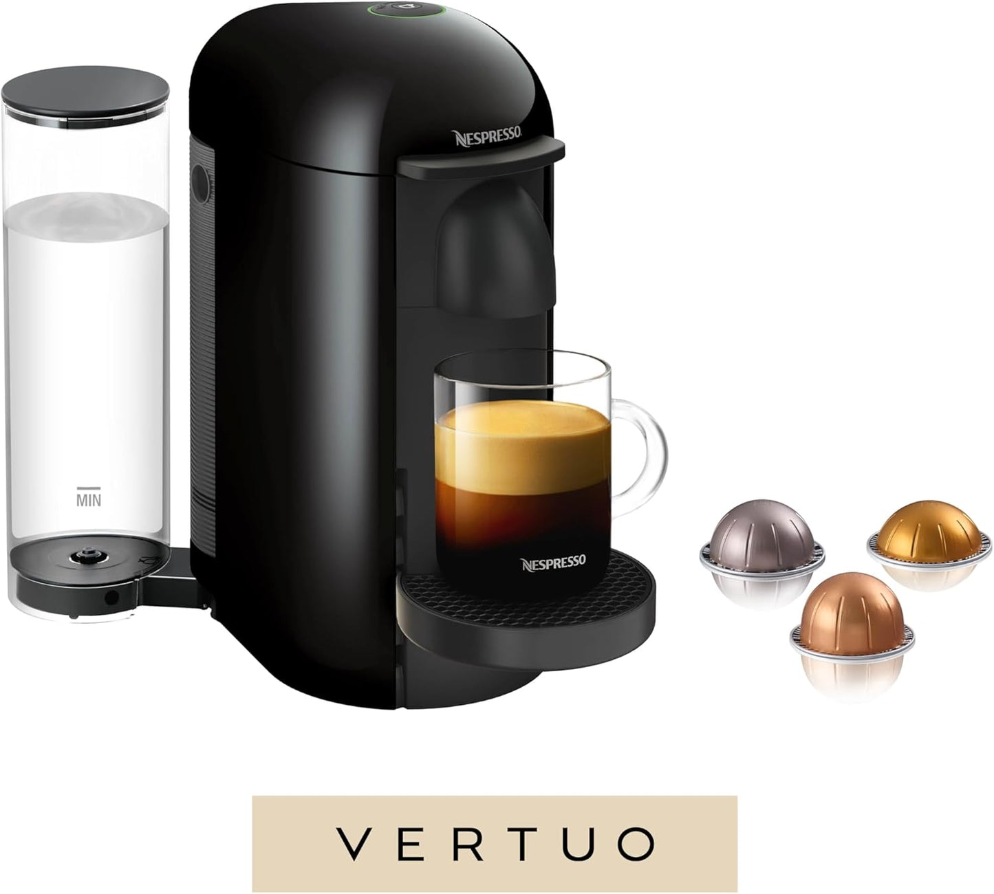 Nespresso Vertuo Plus Coffee and Espresso Maker by Breville, Ink Black