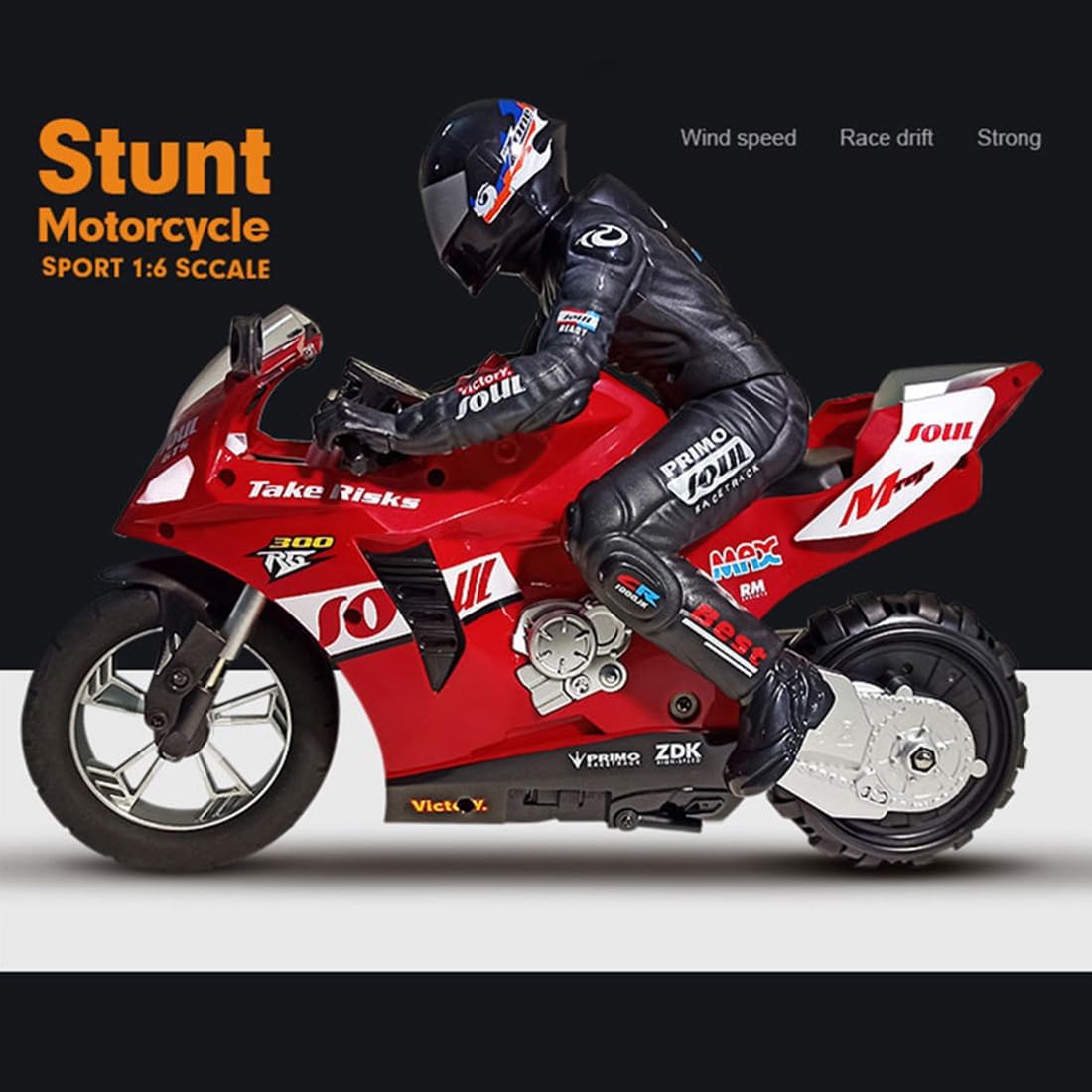 Remote Control Motor, 1/6 RC Two-Wheel Motorcycle Model, Six-Axis Gyroscope Motor Model