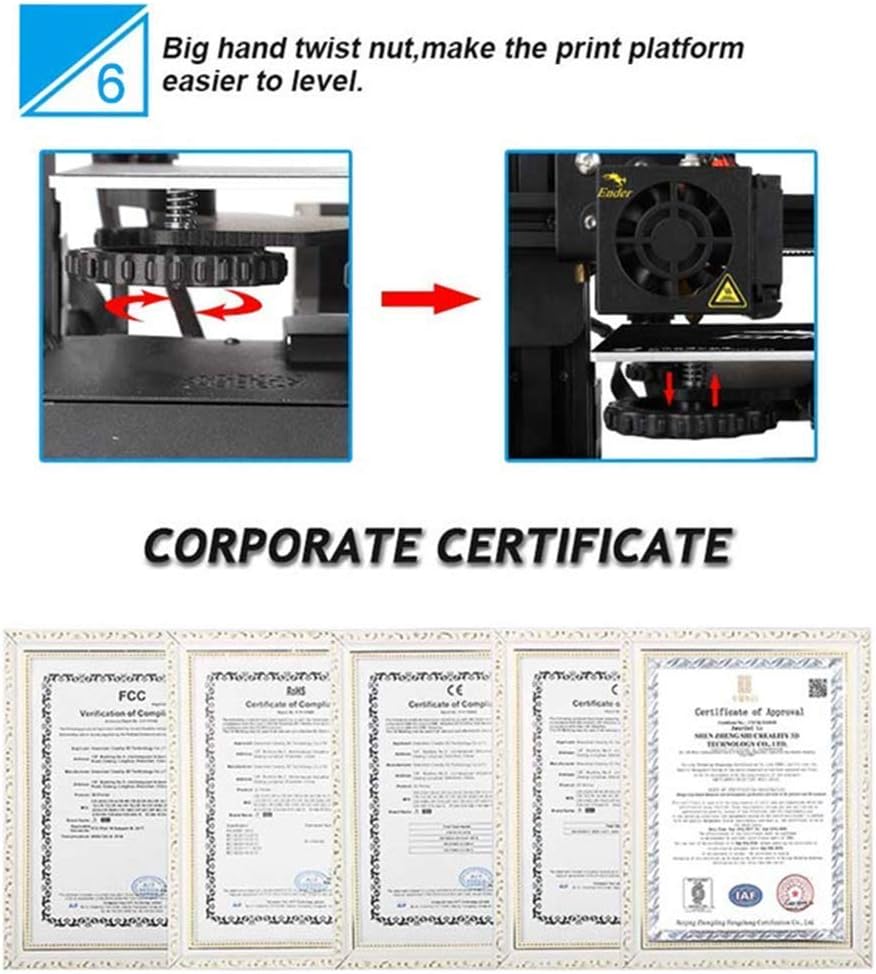 Official Creality Ender 3 3D Printer Fully Open Source with Resume Printing Function DIY Printers Build Volulme 8.66x8.66x9.84 inch