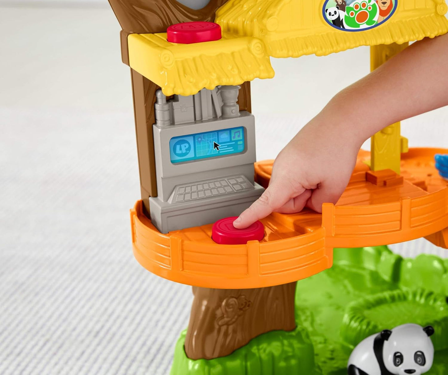 Fisher-Price Little People Toddler Toy Share & Care Safari 2-Ft Tall Playset with Lights Sounds & 7 Figures for Pretend Play Ages 1+ years