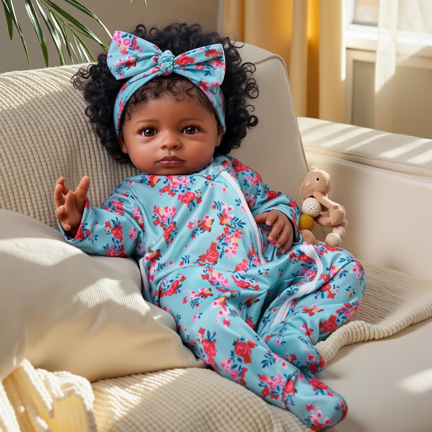 RSG 18-Inch Lifelike Reborn Black Girl - Realistic Newborn Real Life Baby Dolls