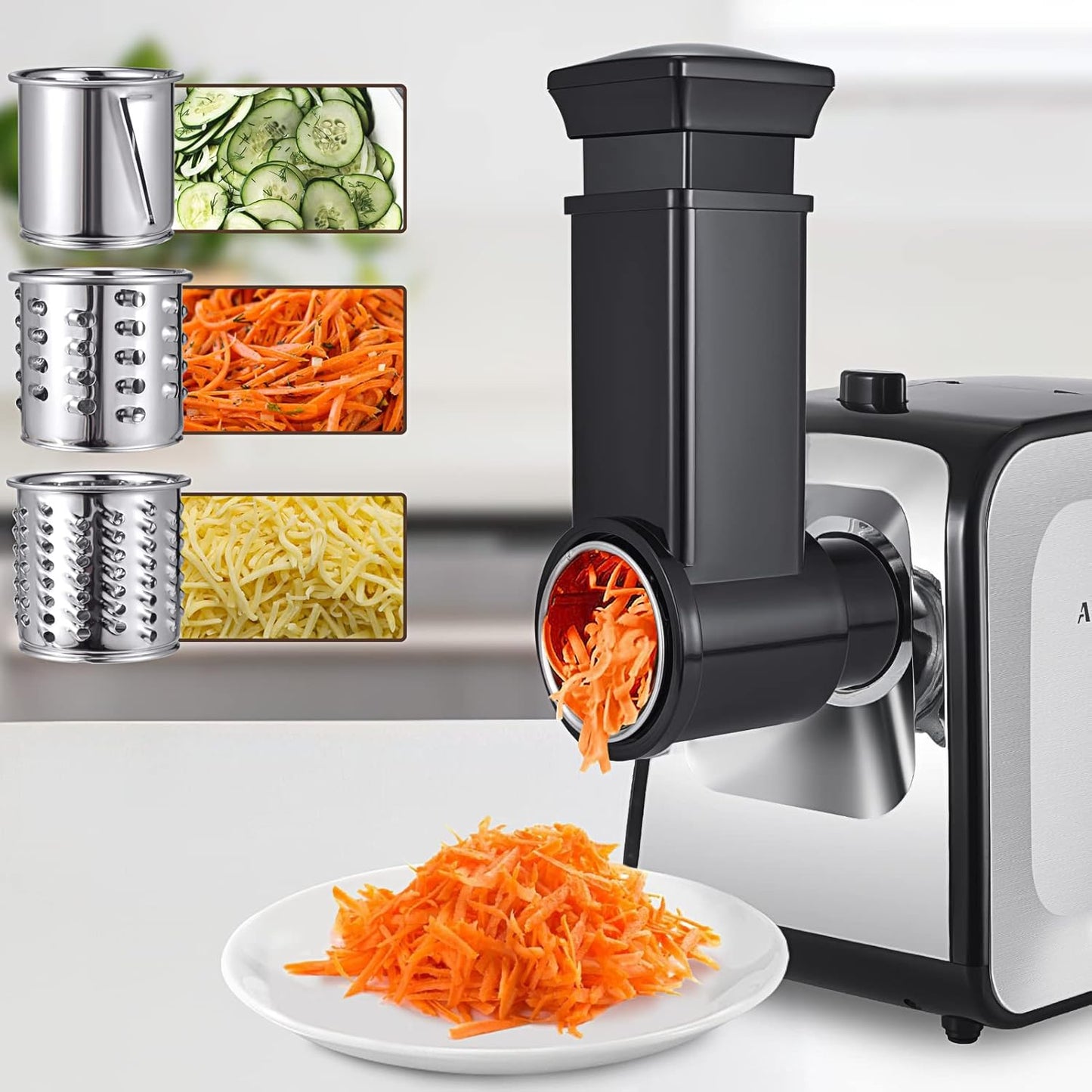 Meat Grinder, Sausage Stuffer, [2800W Max] Electric Meat Mincer with Stainless Steel Blades & 3 Grinding Plates,Sausage Maker & Kubbe Kit for Home Kitchen & Commercial Using (MG090-M)