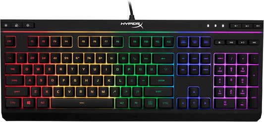 HyperX Alloy Core RGB – Membrane Gaming Keyboard, Comfortable Quiet Silent Keys with RGB LED Lighting Effects