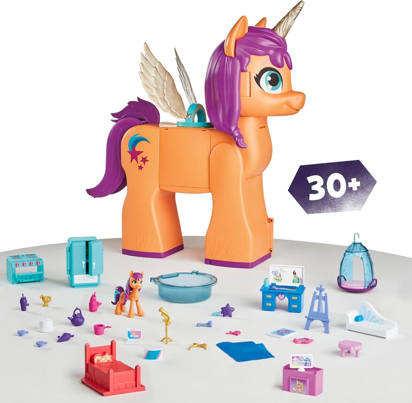 My Little Pony Toys, Sunny's Playset Reveal, 25-Inch-Tall Transforming Doll Playsets and Interactive Toys for 5 Year Old Girls & Boys