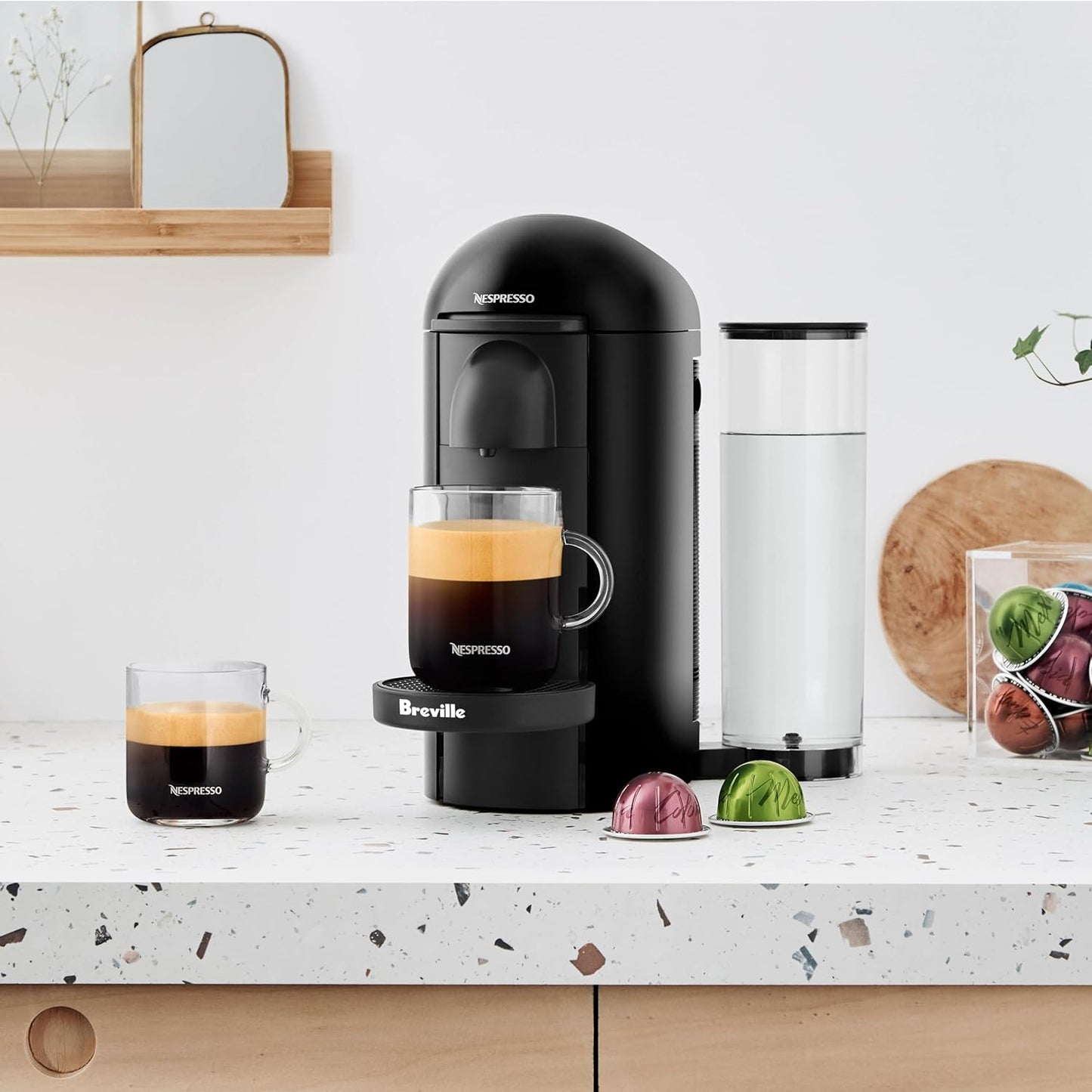 Nespresso Vertuo Plus Coffee and Espresso Maker by Breville, Ink Black