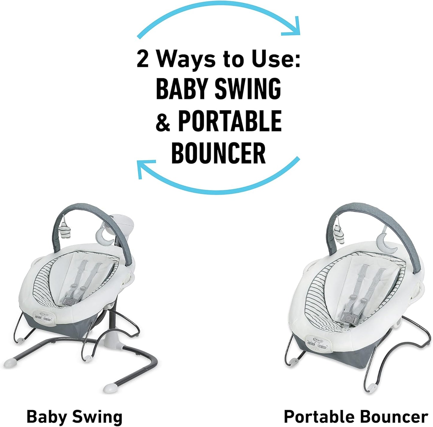 Graco Soothe 'n Sway LX Baby Swing with Portable Bouncer