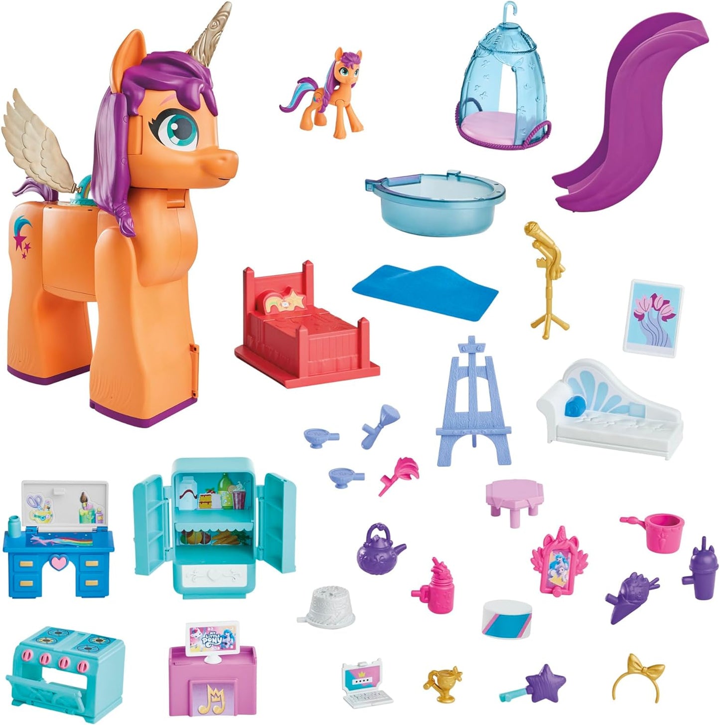 My Little Pony Toys, Sunny's Playset Reveal, 25-Inch-Tall Transforming Doll Playsets and Interactive Toys for 5 Year Old Girls & Boys