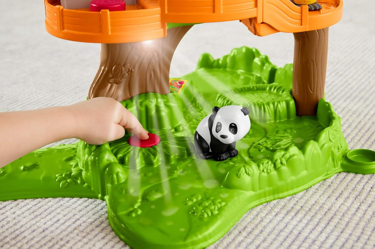 Fisher-Price Little People Toddler Toy Share & Care Safari 2-Ft Tall Playset with Lights Sounds & 7 Figures for Pretend Play Ages 1+ years