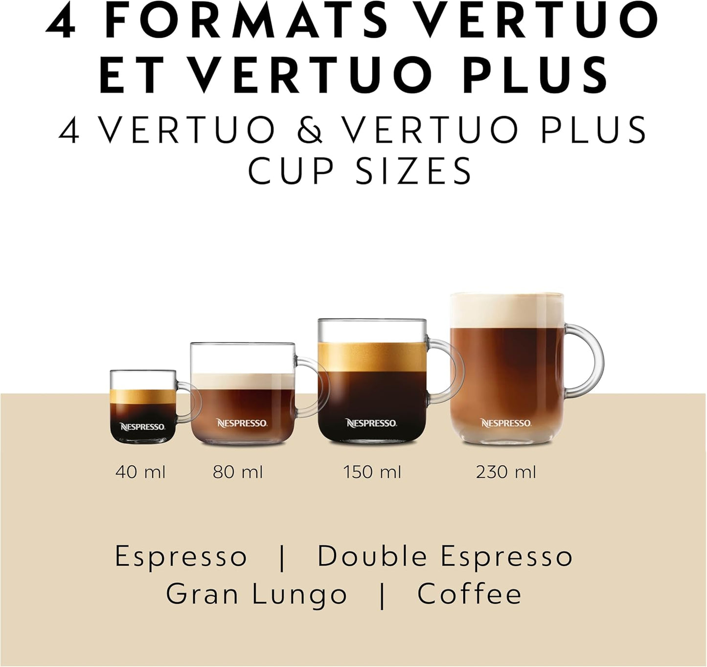 Nespresso Vertuo Plus Coffee and Espresso Maker by Breville, Ink Black